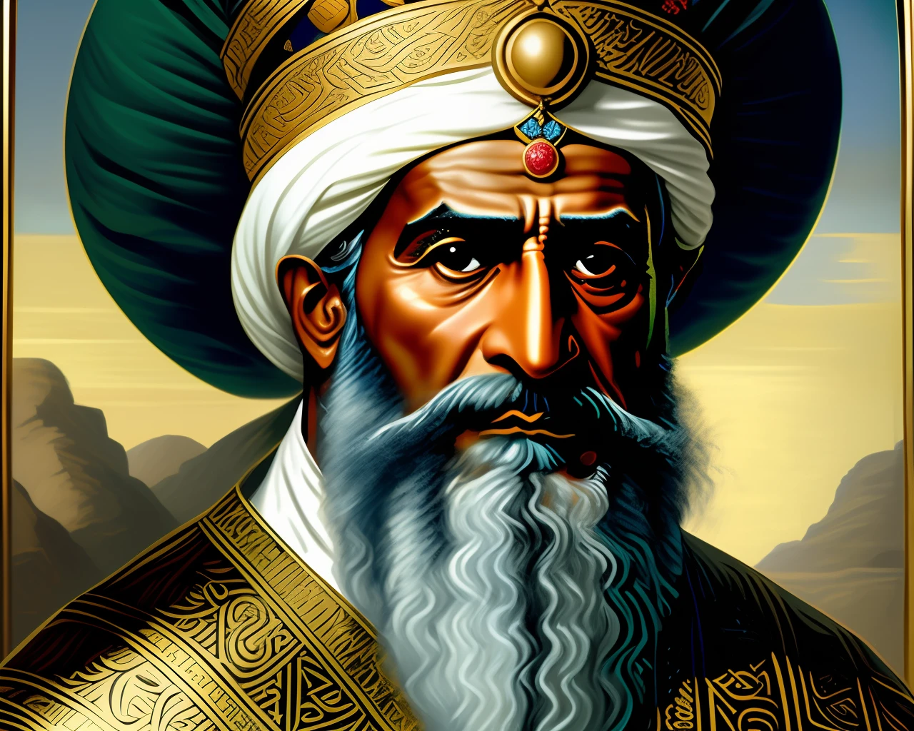 A portrait of the ruler of Tabaristan at the beginning of the Islamic period in Iran