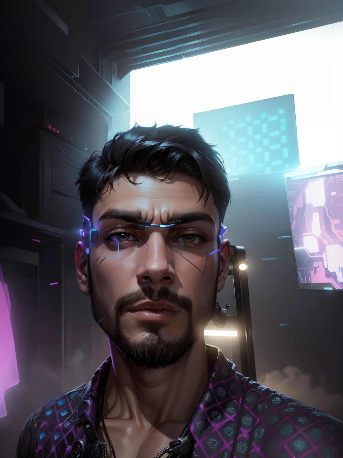 Change background cyberpunk handsome boy.realistic face.8k ultra realistic