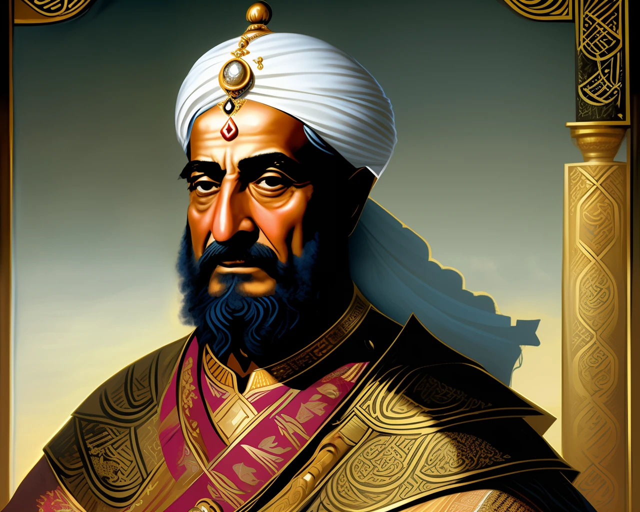 A portrait of the ruler of Tabaristan at the beginning of the Islamic period in Iran