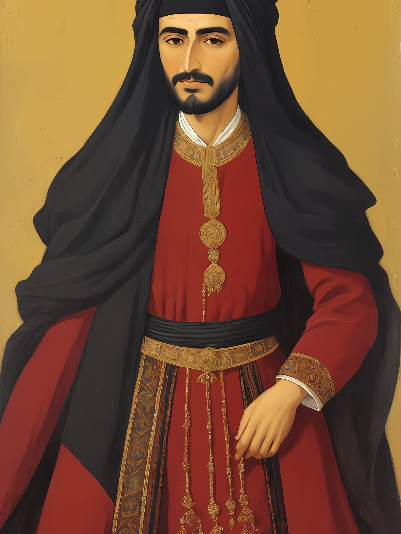 Portrait of Nasser Atrosh, the ruler of Tabaristan in the 3rd century AH in the early Islamic era in Iran