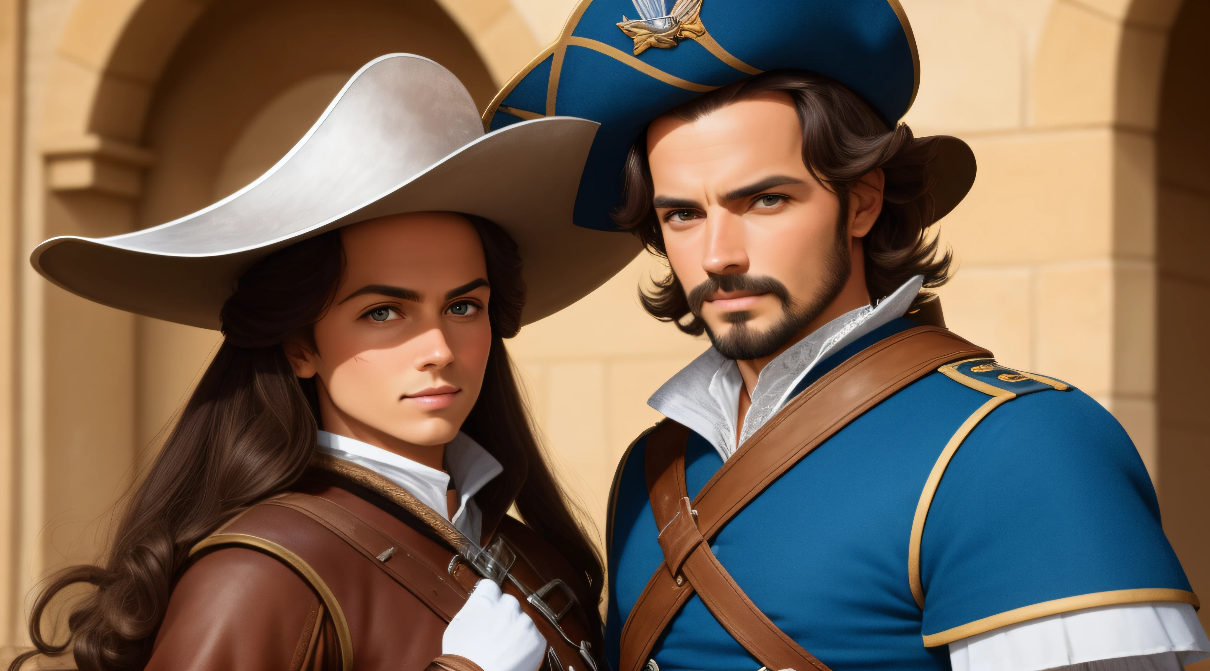 There is one musketeer, Face close