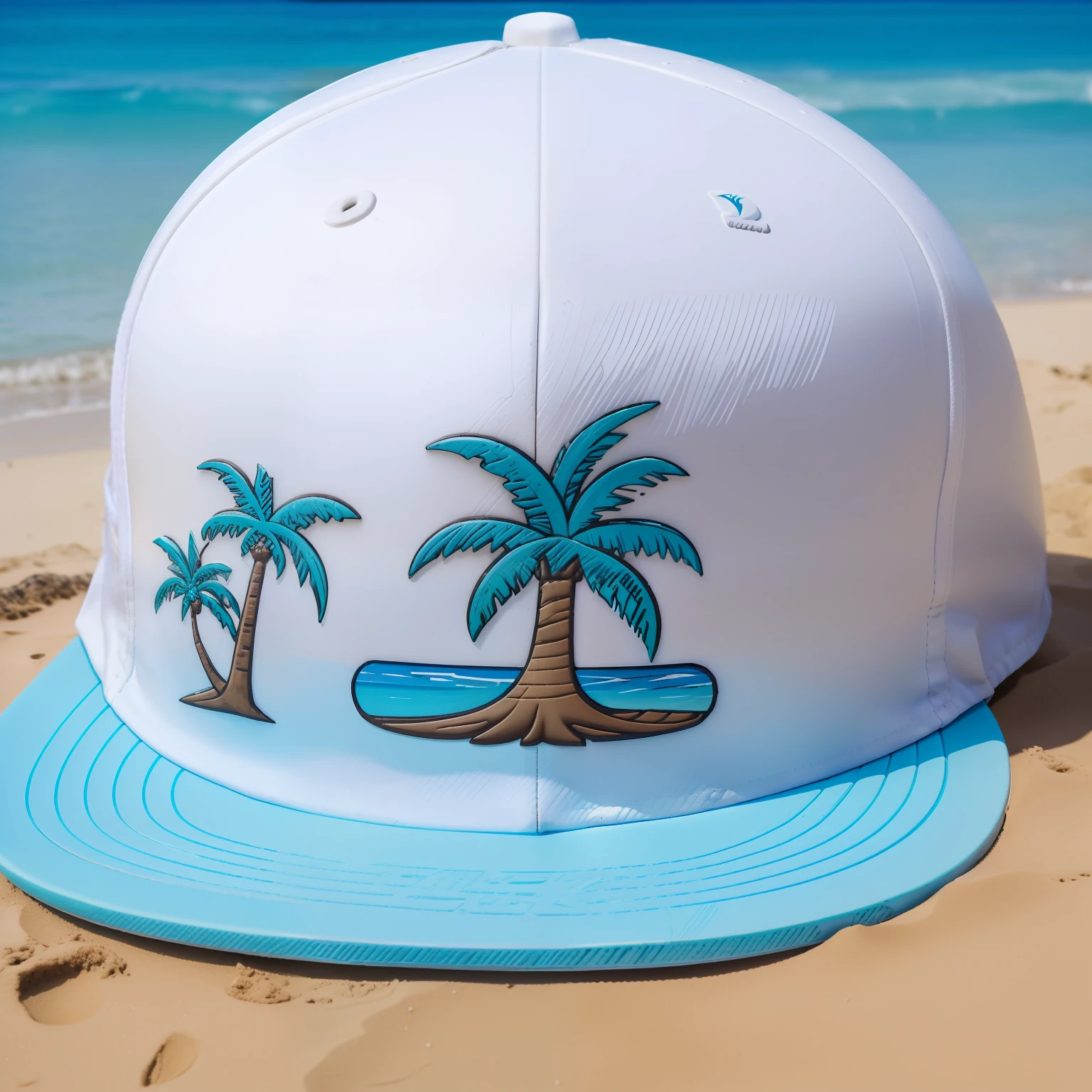 Draw inspiration from the vibrant tropical beaches of the Bahamas and the refreshing, exotic fruit of the coconut to design an eye-catching and modern logo for the ‘Bahama Coconut’ sports cap brand. Use bright and cool colors that evoke the feeling of the sea breeze and tropical nature. Consider incorporating a stylized coconut or palm tree into the design, along with the words ‘Bahama Coconut’ in an elegant and legible manner. The logo should convey a sporty and adventurous spirit while also being sophisticated and versatile enough to work on various types of caps and sportswear. Have fun exploring possibilities and create a logo that represents the essence of your brand! The backdrop may feature elements of Bahamas' rich natural beauty, such as palm trees, sandy beaches, or colorful street festivals, enhancing the festive atmosphere.