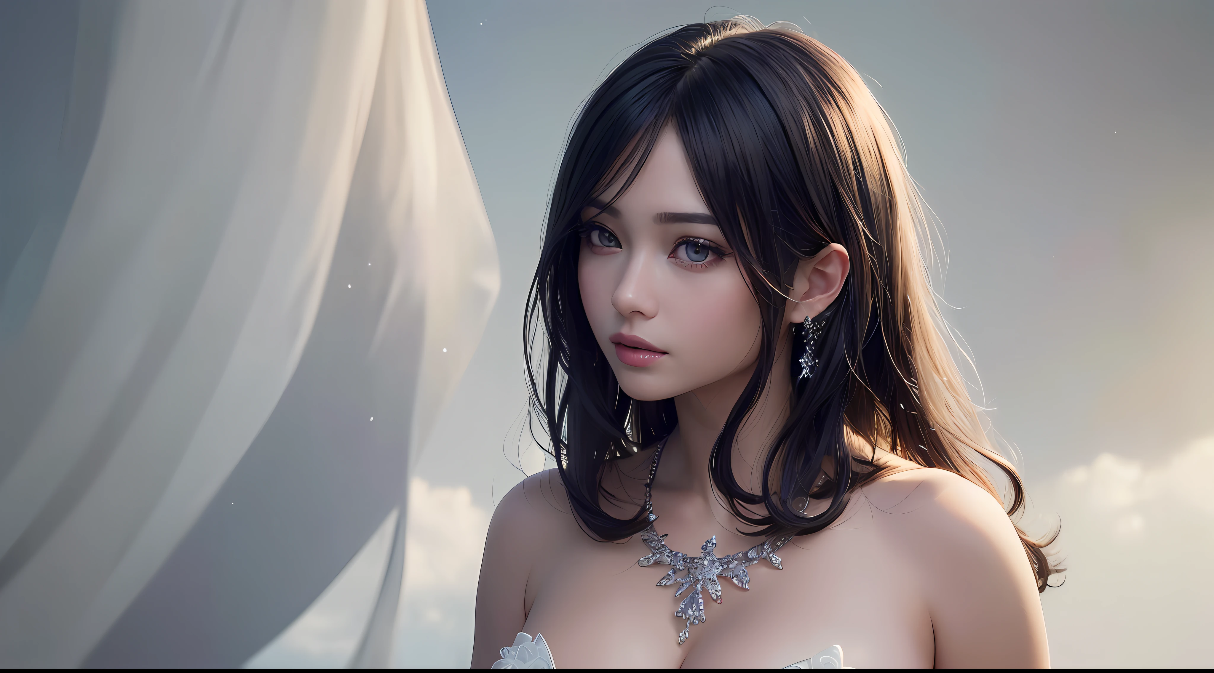 perfect posture, mix4,(64k, RAW photo, best quality, masterpiece:1.2), (realistic, photo-realistic:1.37),1girl,cute,cityscape, night, rain, wet, professional lighting, photon mapping, radiosity, physically-based rendering,, gradient black colour hair, black hair, short curly hair, girl, white ball suit, top quality picture, high resolution, 1080p, (clear face), (detailed facial description), (detailed hand description), (masterpiece), (exquisite CG), extreme light and shadow, messy hair, master's work, rich details, (fine facial features), (highest quality picture), (masterpiece), (detailed eyes),Look ahead with your eyes,Fine collarbone,(huge breast), (squatting pose), (highest hyper realistic:1.3), (highest illustration), (highest resolution), (extremely ultra highest detailed), (best illustration), (beautiful detailed eyes), (ultra highest detailed), (highest masterpiece), (wallpaper), (ultra highest detailed face), (tight abs), (realism photohyperrealistic) , (blushing whitened skin), (Best Quality), (((1 girl))), (hyperrealistic, photo-hyper-realistic:1.37), (ultra-detailed), (cute), (solo), (smile:1.15), (closed mouth) , (beautiful detailed eyes), (((whitened skin))), (skin white), (bright skin), (pretty skin), (fresh skin), (realism photohyperrealistic), (Best Quality), (( big Chest: 1.2)), (bikini: 1.1), (Highly Detailed Face and Skin Texture), (Fine Eyes), (very realistic), (portrait of 20 years old), (perfect beautiful) (face detailed), (cute face), (beautiful eyes), (perfect eyes detailed), (perfect anatomy), (very cute), (64k Resolution), (human hands), (elegant), (detailed hairstyle), (photohyperrealistic), (RAW photo:1.2), (best quality), (ultra high res), (((1 girl))), (medium hair),, (ultra-detailed), (uhd :1.4), (UHQ :1.4) , (photo of nike ardila artis indonesia)