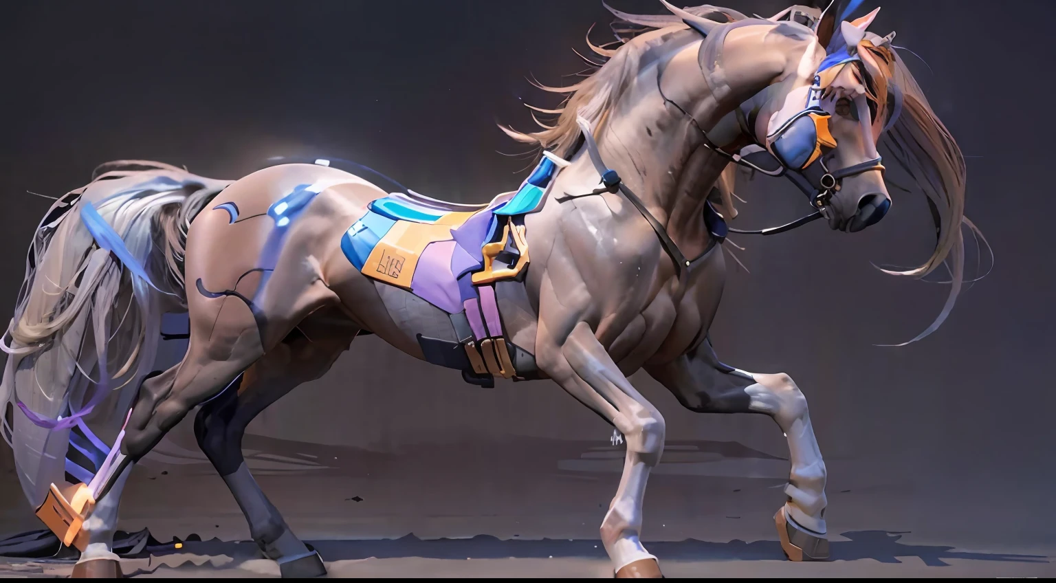 A female centaur,She is famous in the multiverse,She is both a female centaur, half human, half horse, half horse,It is also a female Yingzhao。She blends both images,The first is the head of a horse/neck/Shoulder these parts,After feminization,The upper body transforms into a beautiful female human,Female, half-centaur, half-human, half-horse, half-human,The second is the waist of the horse/hason/gluteal/Legs feminine,Female half-horse with beautiful woman's,Chimer,It's like a female human wearing a half-horse-like costume and making a seamless chimera,This chimerization is based on powerful futuristic technology。The ultra-wide-angle lens captures the image of her sleek and ethereal wings charging and leaping on the ionosphere。Her front half is distinctly feminine,Tall sexy body,Has K cup teardrop-shaped giant tit chest,It has a small man's waist butterfly spanning long legs,The half-horse part of the hind body,Embedded interface in the front half of the body hip position。The horse-shaped, half-horse torso form of her back body is completely female and humanized。A sexy bent dog-style shaped ribcage embedded in the lower back position of the beautiful woman's body from the upper end of the sternum/lower back/Ventral transverse。Then there are the sexy beauty's upright hips,Her entire body has been completely feminized,Including the half-horse part。Mechanized armor covers the legs with knee-shaped anti-joints and feet,And these parts are highly anthropomorphic,This makes her legs graceful and slender,Her four horse legs exploded in length proportions and was slender and toned,Under the legs are skinny white feet dressed in Skyscraper Heels,Use Midjourney's advanced stroke tools and color palettes, as well as texture packs, model packs, and texture tools,Concentration,Femaleize all parts of her original equine physiologic appearance,And give these parts an ergonomic appearance,Fine treatment of the thoracic and abdominal cavity of the posterior body,As well as hips and
