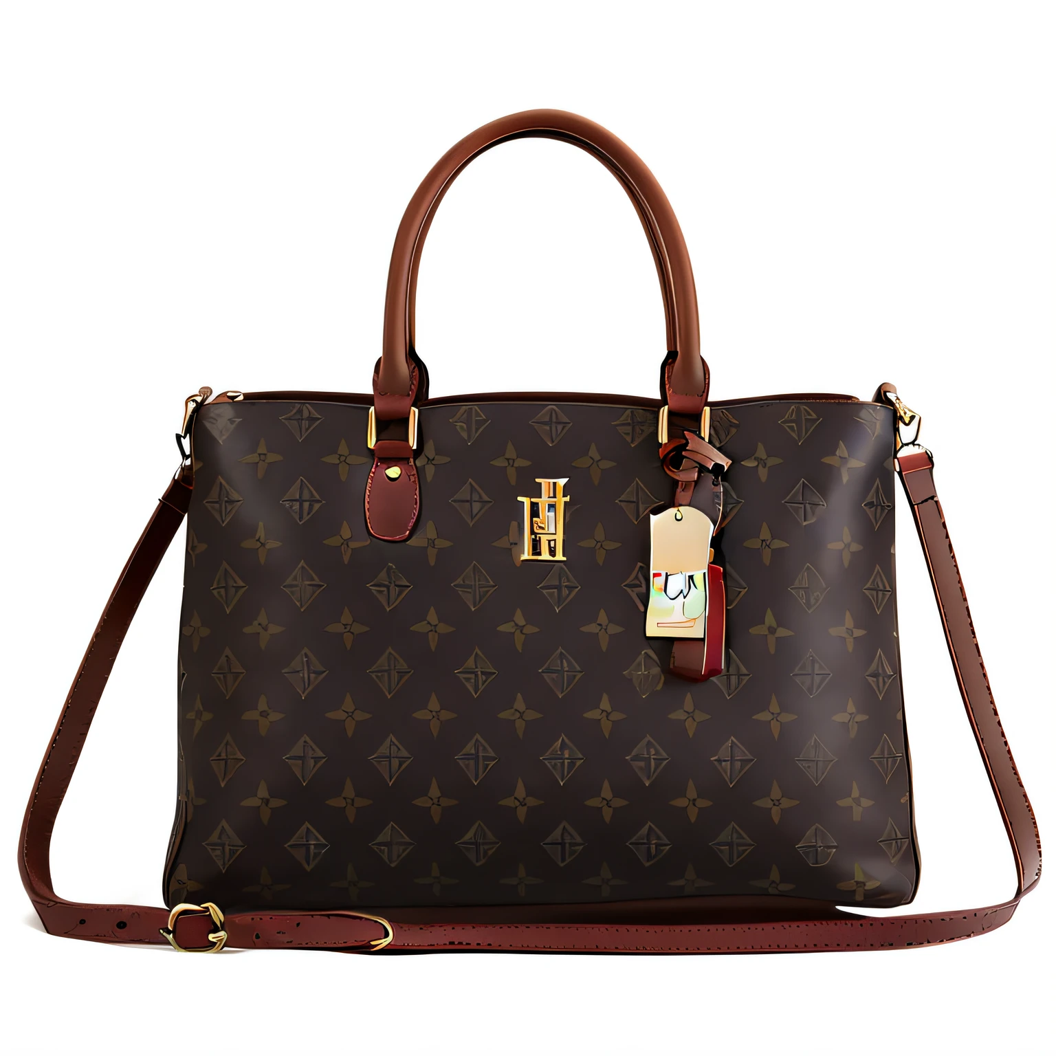 Monogrammed canvas leather delicate leather bag,Low voltage,noble,Temperamental,Beautiful,