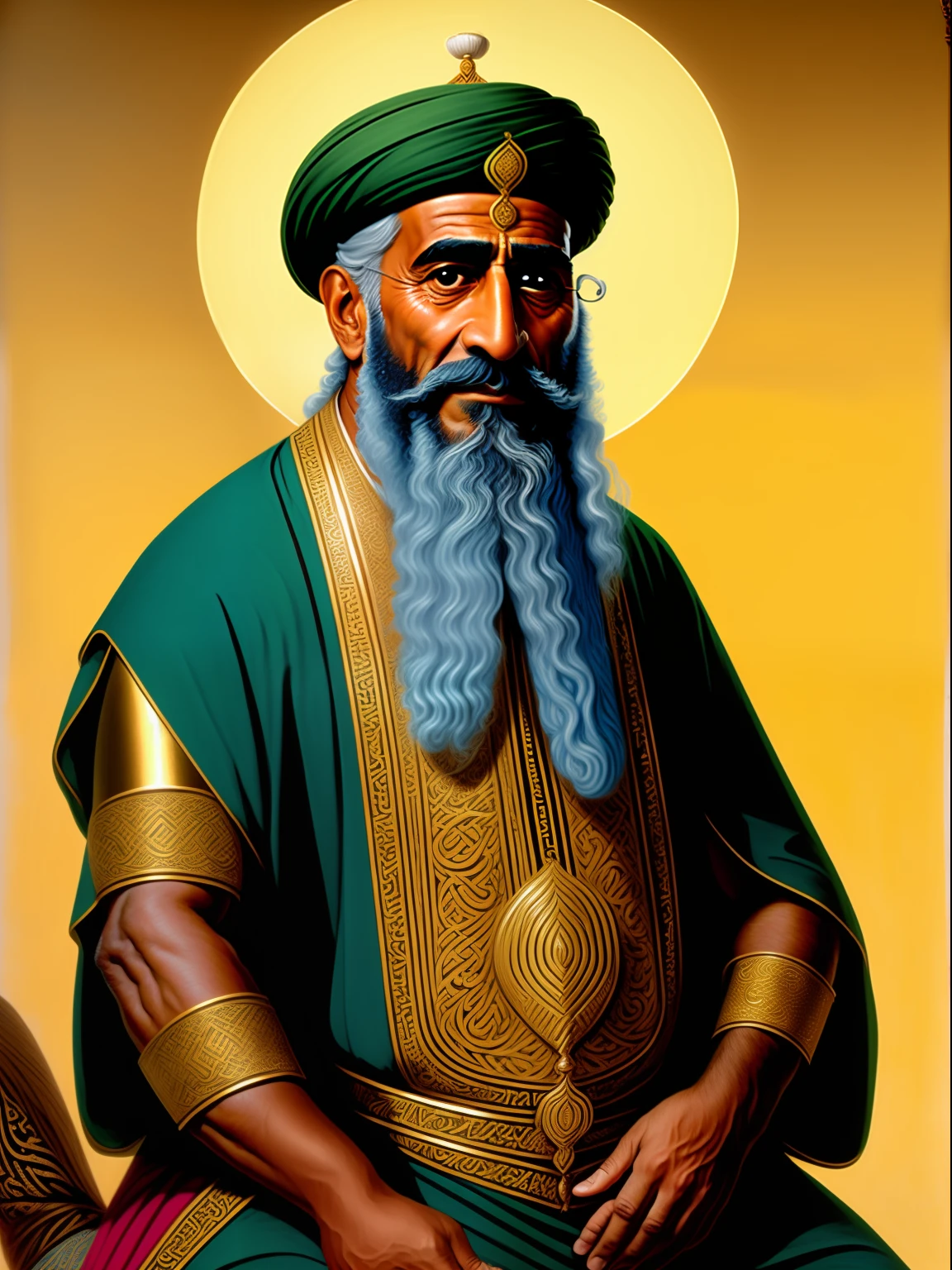 A portrait of Hasan al-Utrush.