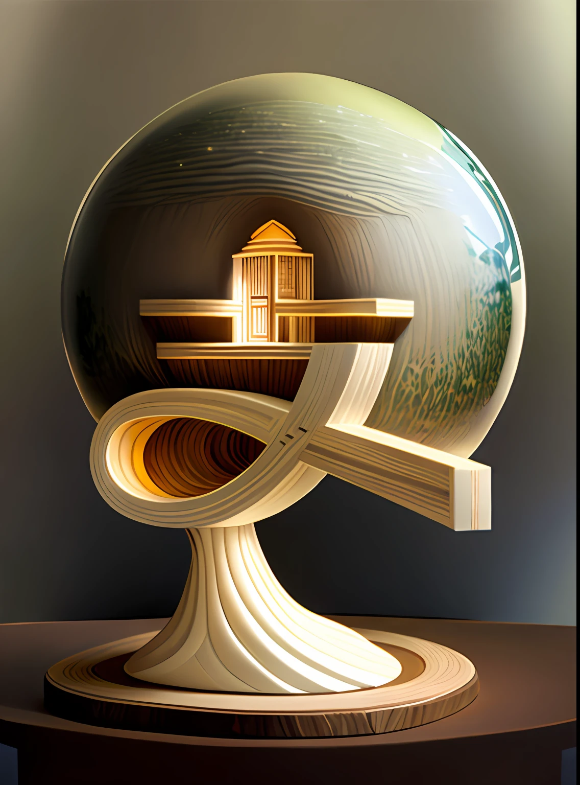 "The mid-career multiverse" highly detailed carvings "Southern Tree" porcelain,  firewood, Art gallery