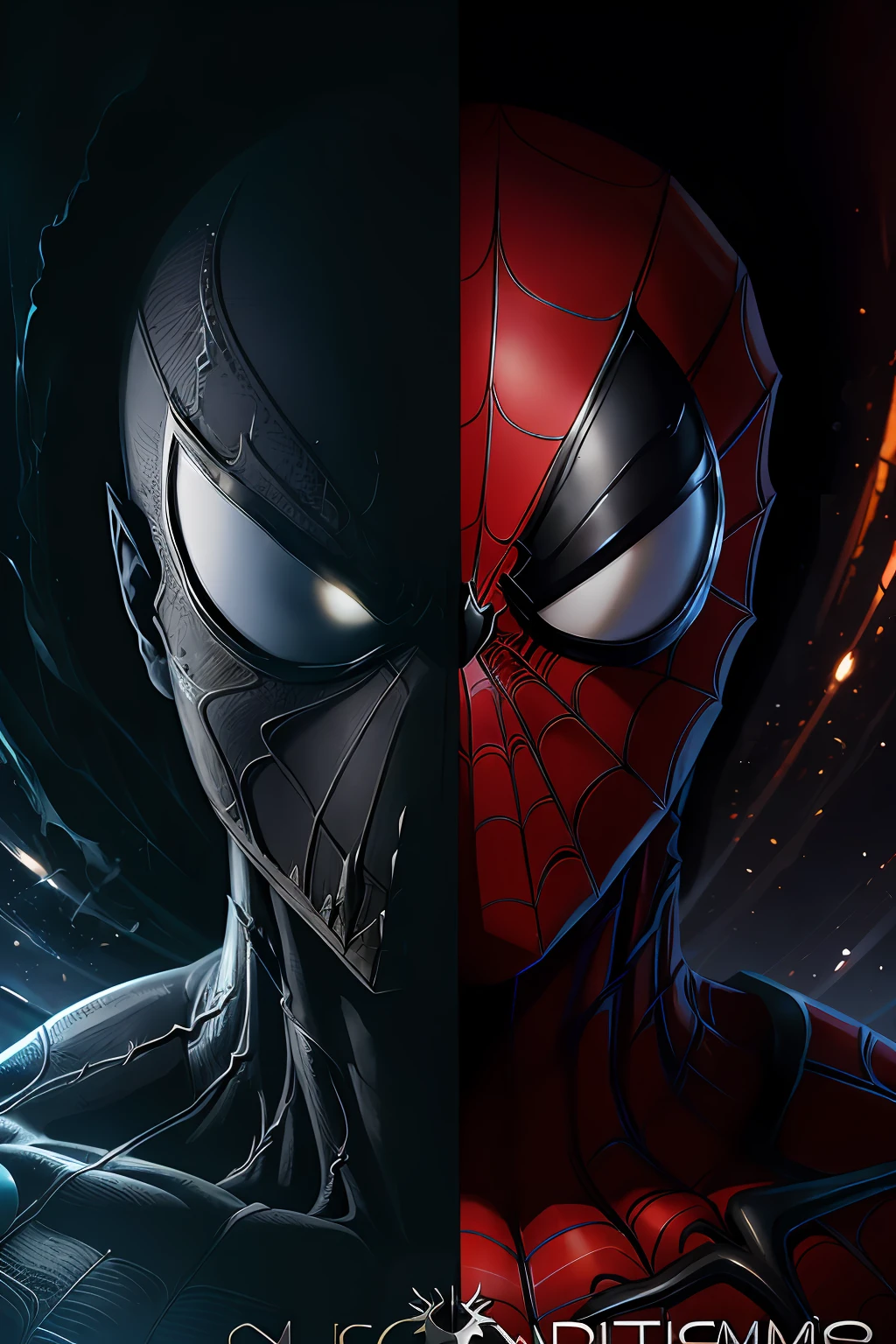 (Award-winning digital artwork:1.3) af (sketching:1.3),(with dynamism:1.3)Spidey,Marvel Venom,CGSesociety,art stations,(Saturation:1.3),(Close portrait:1.3),(Marvel Venom:1.4),(unholy: 1.4),(carismatic:1.3),Handsome,calendar pose,Perfect Detailed Eyes,studiolight,Theme