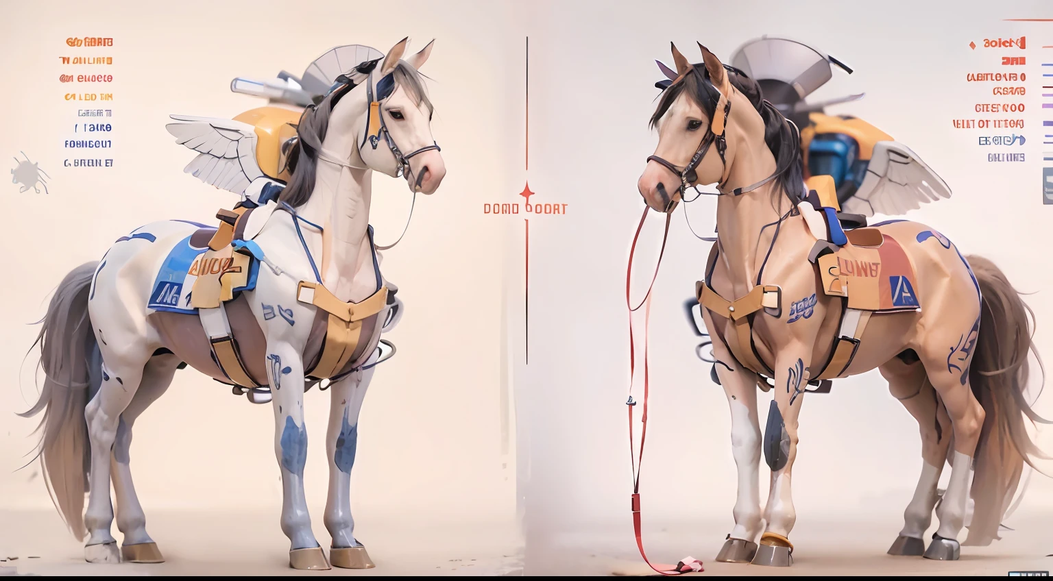A female centaur,She is famous in the multiverse,She is both a female centaur, half human, half horse, half horse,It is also a female Yingzhao。She blends both images,The first is the head of a horse/neck/Shoulder these parts,After feminization,The upper body transforms into a beautiful female human,Female, half-centaur, half-human, half-horse, half-human,The second is the waist of the horse/hason/gluteal/Legs feminine,Female half-horse with beautiful woman's,Chimer,It's like a female human wearing a half-horse-like costume and making a seamless chimera,This chimerization is based on powerful futuristic technology。The ultra-wide-angle lens captures the image of her sleek and ethereal wings charging and leaping on the ionosphere。Her front half is distinctly feminine,Tall sexy body,Has K cup teardrop-shaped giant tit chest,It has a small man's waist butterfly spanning long legs,The half-horse part of the hind body,Embedded interface in the front half of the body hip position。The horse-shaped, half-horse torso form of her back body is completely female and humanized。A sexy bent dog-style shaped ribcage embedded in the lower back position of the beautiful woman's body from the upper end of the sternum/lower back/Ventral transverse。Then there are the sexy beauty's upright hips,Her entire body has been completely feminized,Including the half-horse part。Mechanized armor covers the legs with knee-shaped anti-joints and feet,And these parts are highly anthropomorphic,This makes her legs graceful and slender,Her four horse legs exploded in length proportions and was slender and toned,Under the legs are skinny white feet dressed in Skyscraper Heels,Use Midjourney's advanced stroke tools and color palettes, as well as texture packs, model packs, and texture tools,Concentration,Femaleize all parts of her original equine physiologic appearance,And give these parts an ergonomic appearance,Fine treatment of the thoracic and abdominal cavity of the posterior body,As well as hips and