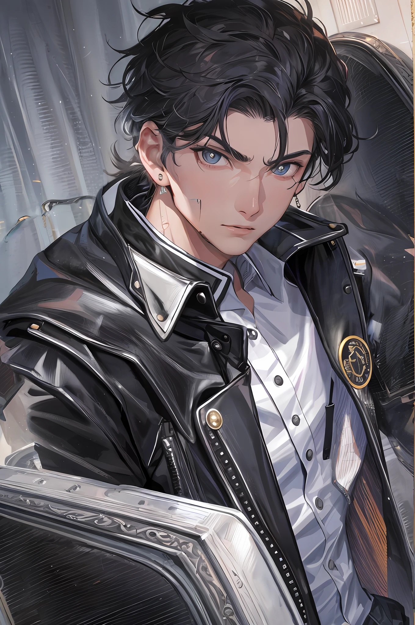 Best quality, High Picture Quality,A high resolution,1 ager,solo person,Handsome,(Bust)