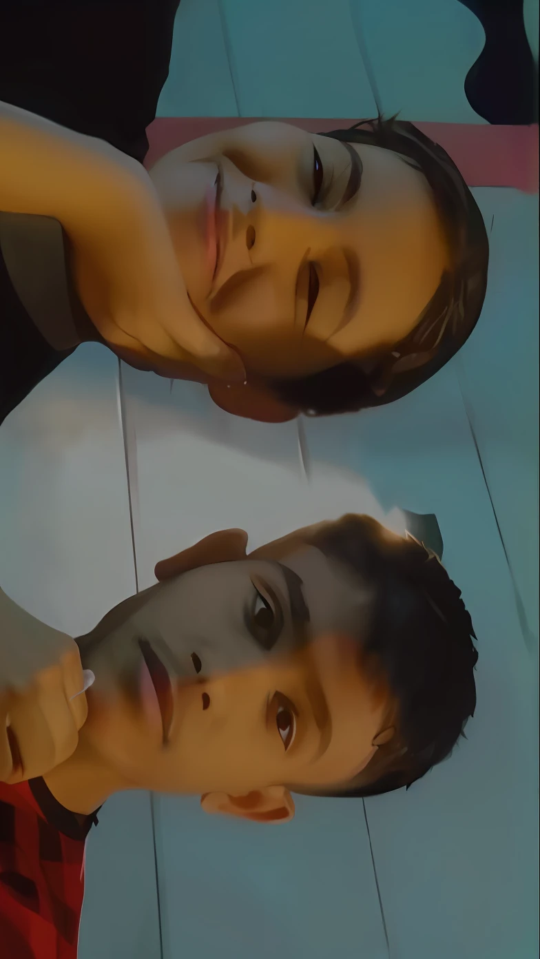 there are two men that are standing next to each other, very very low quality picture, grainy picture, taken in the mid 2000s, grainy low quality, distorted photo, blurry image, low quality photo, low quality grainy, grainy footage, around 1 9 years old, portrait!!!!!!, bowater charlie and brom geraldrealistic