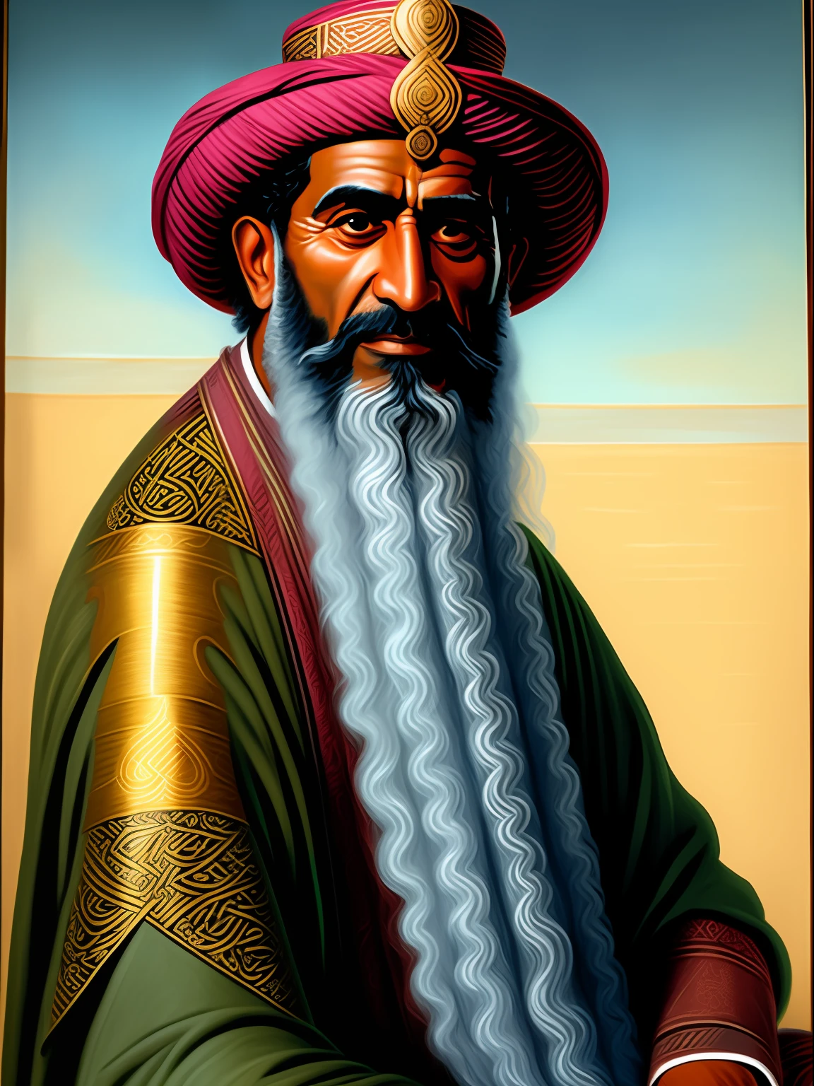 A portrait of Hasan al-Utrush.
