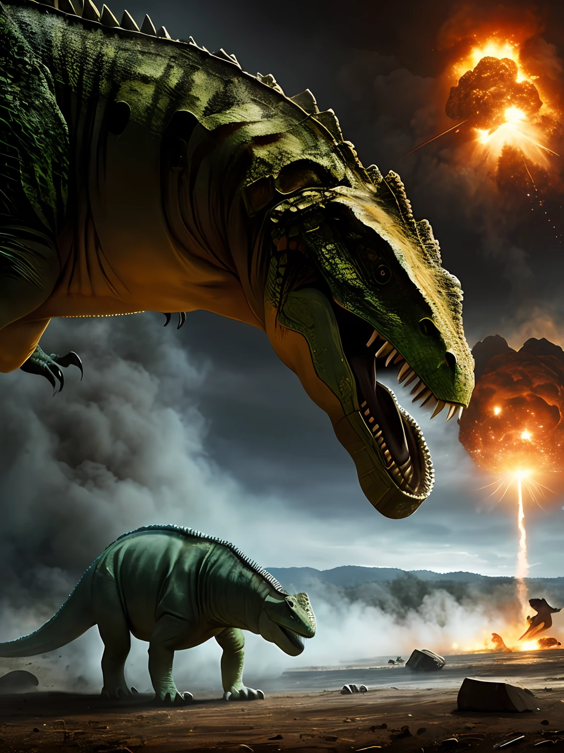 Foto RAW, , a (retrato: 1.2) The impact was so devastating that it wiped out the most gigantic and deadly reptiles that ever roamed our planet. But dinosaurs didn't just die from a big bang,