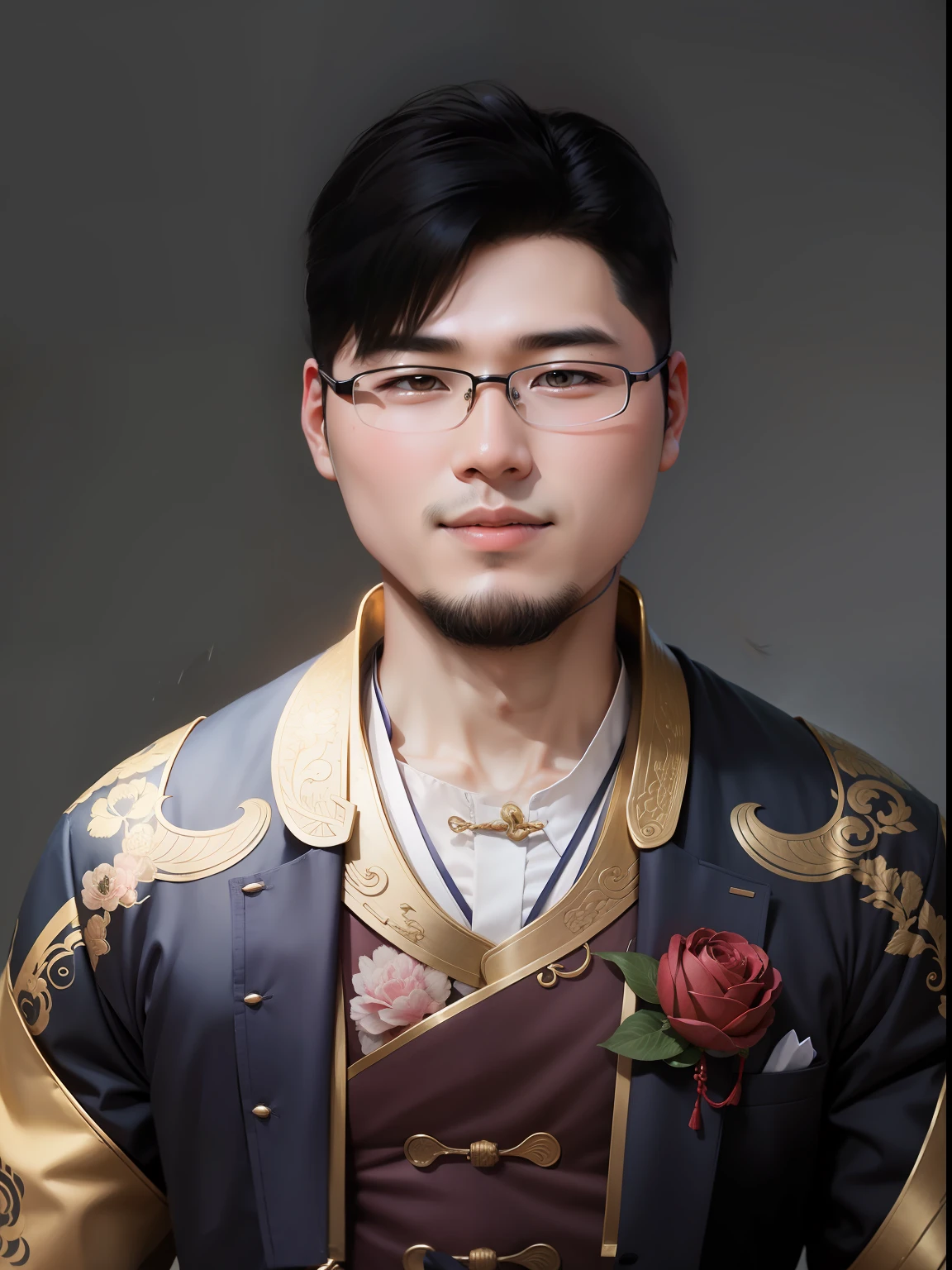 Chinese male student vintage Zhongshan suit