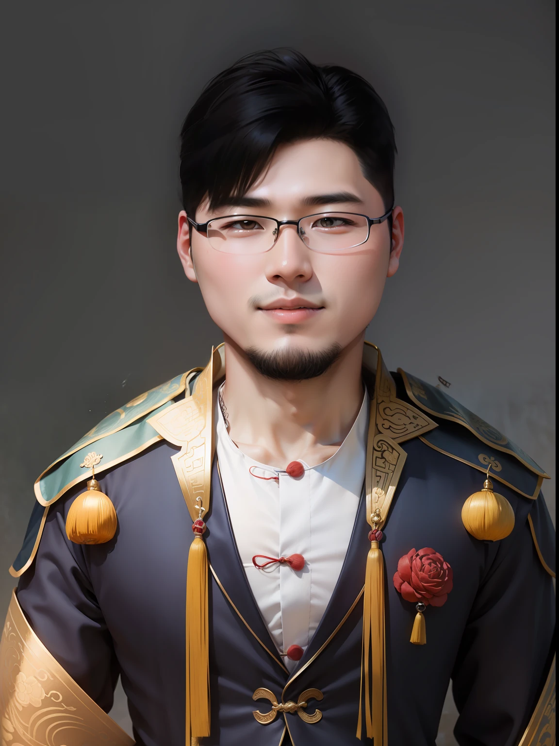 Chinese male student vintage Zhongshan suit