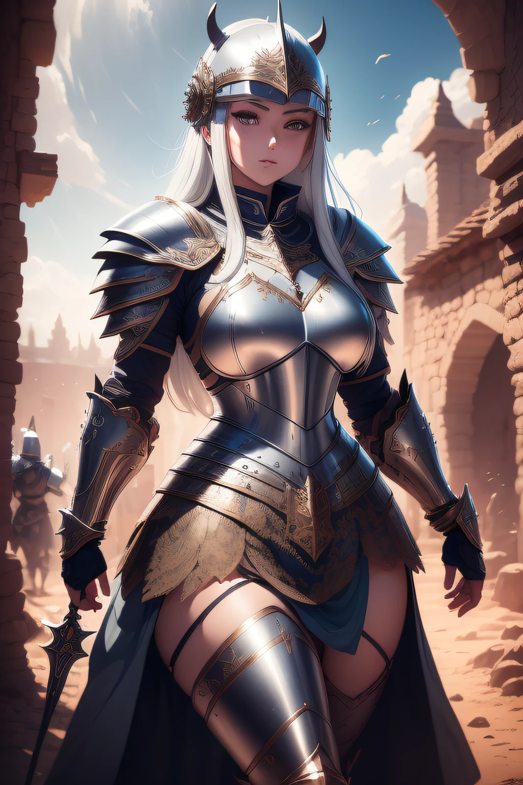(Campo de Alquimia: 1.3), (Armadura Hakama), (Foto RAW: 1.2), (obra-prima: 1.3), (melhor qualidade: 1.4), ultra alto (detailed features of the outfit), HDR, 8K分辨率, foco apenas, franja, pele apertada, (pele brilhante), ( esbelta), (Armadura Hakama), (extremely detailed illustration), verification comment, request for comment, scenecy, sem texto, 1girl, corpo inteiro, cabelo longo, middlebreasts