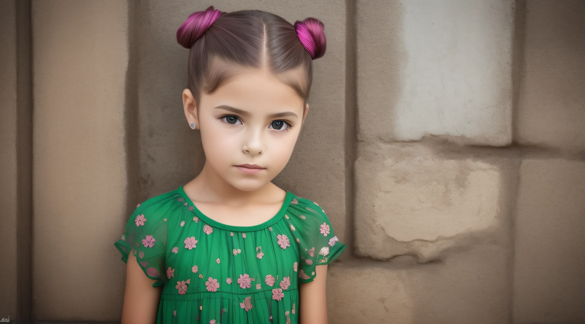 girl CHILD , Loira russa bun in hair , gelado, diversas cores.