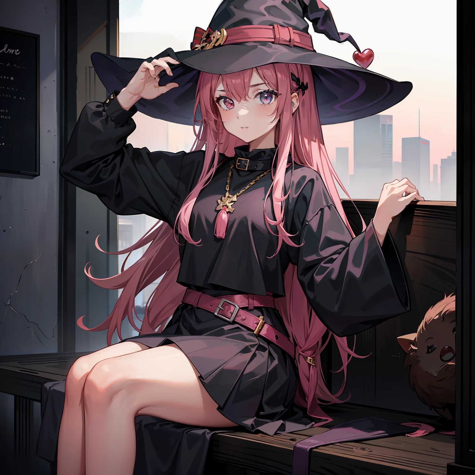 age girl,Witch,pink,black,Milo