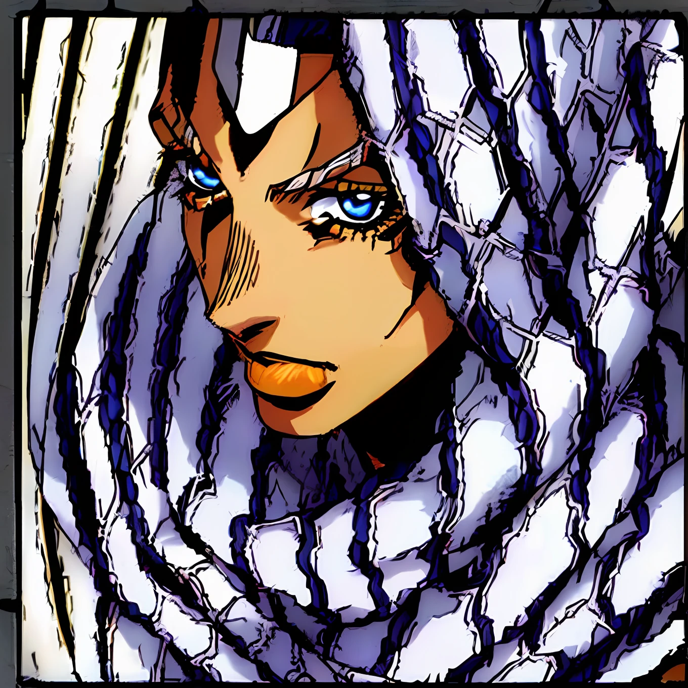 StoneOcean, 1boy, light skin, masterpiece, best quality, portrait