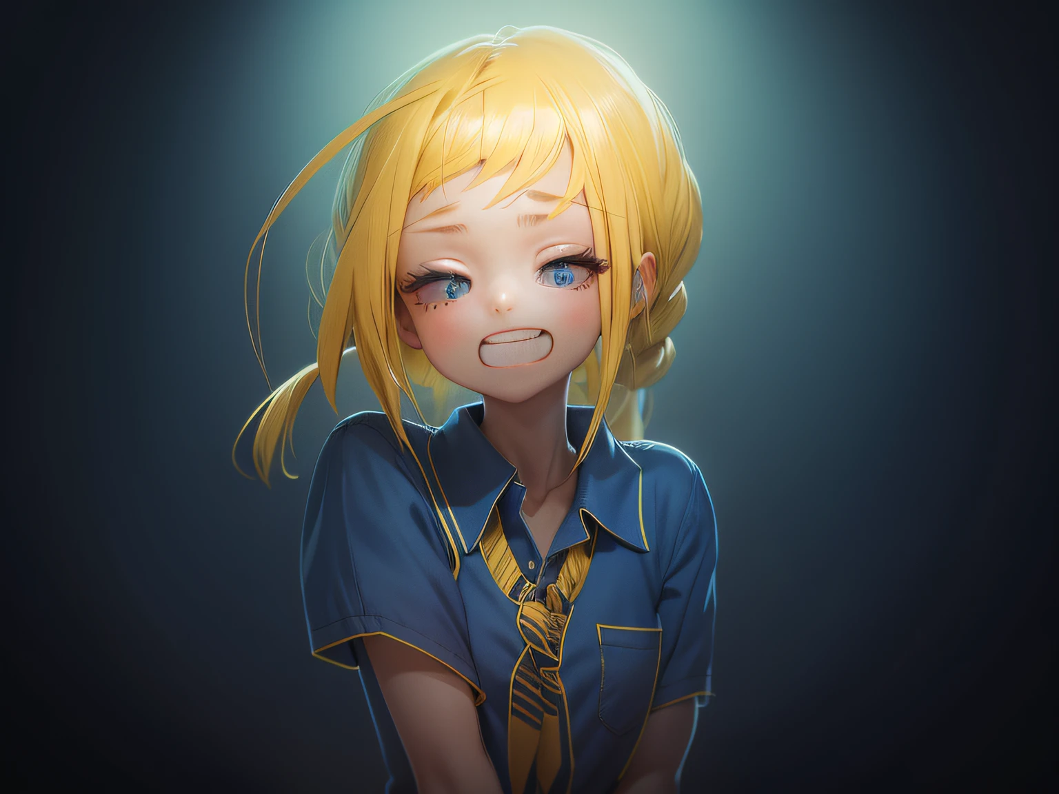 Blue clothes Yellow hair
