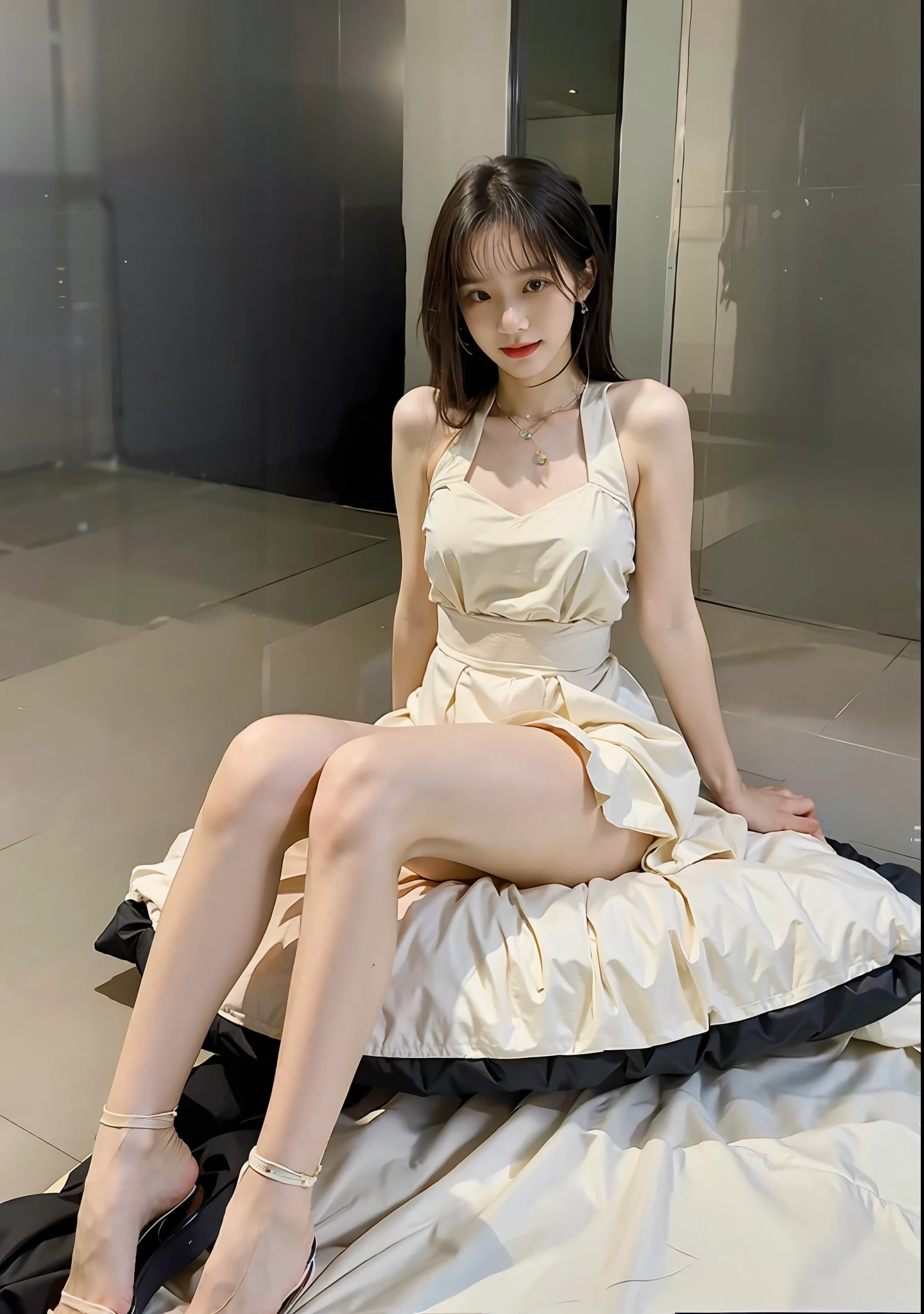 best qualtiy,tmasterpiece,超高分辨率,(realisticlying:1.4),s girl,Juvenile,In a luxury yacht