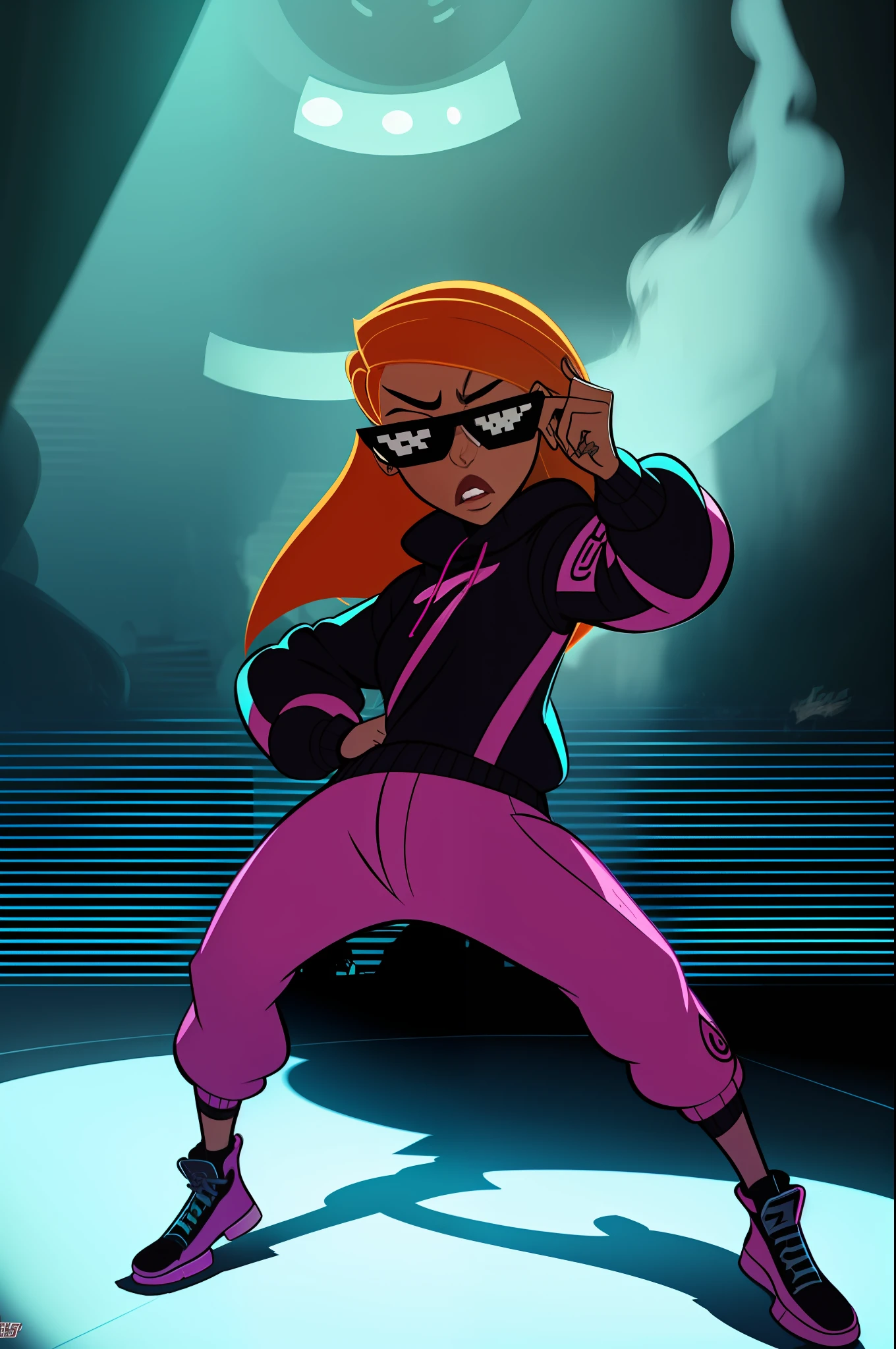 "A solo hip hop gangtsa shot featuring
kim possible showcasing her skill as a rapper.. badass on the mic spitting sick ass bars yo !" DealWithIt