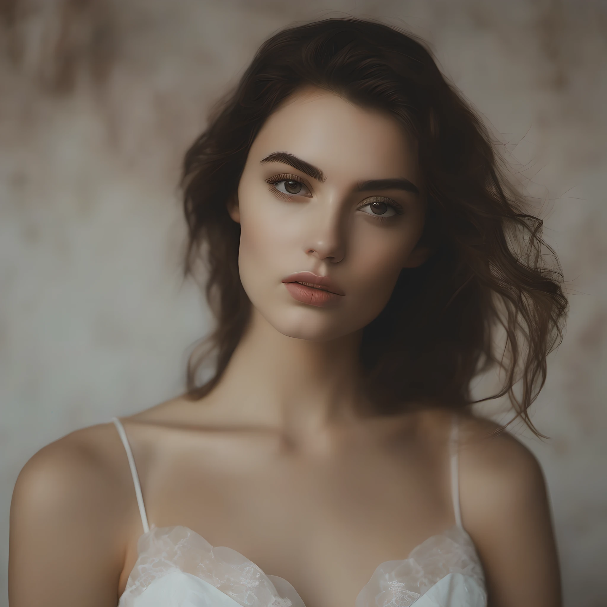 Portrait of a beautiful young woman, style of Alessio Albi