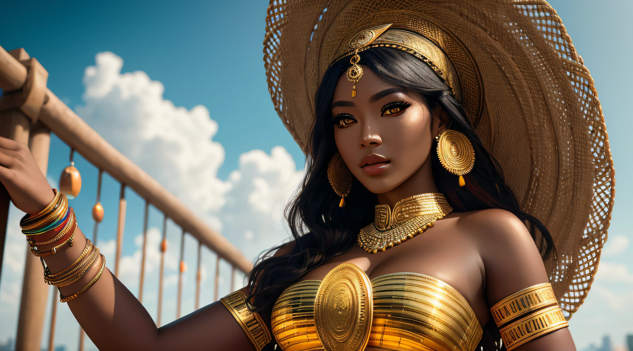 Masterpiece, absurdres,award winning photo, extremely detailed, amazing, fine detail, extremely detailed eyes and face, by lee jeffries nikon d850 film stock photograph 4 kodak portra 400 camera f1.6 lens rich colors hyper realistic lifelike texture dramatic lighting unrealengine trending on artstation cinestill 800 tungsten, (golden eyes:1.195)
SSAHC, a woman in a colorful tribal dress and headpiece posing for a picture , wearing SSAHC, (((upper body picture)))
