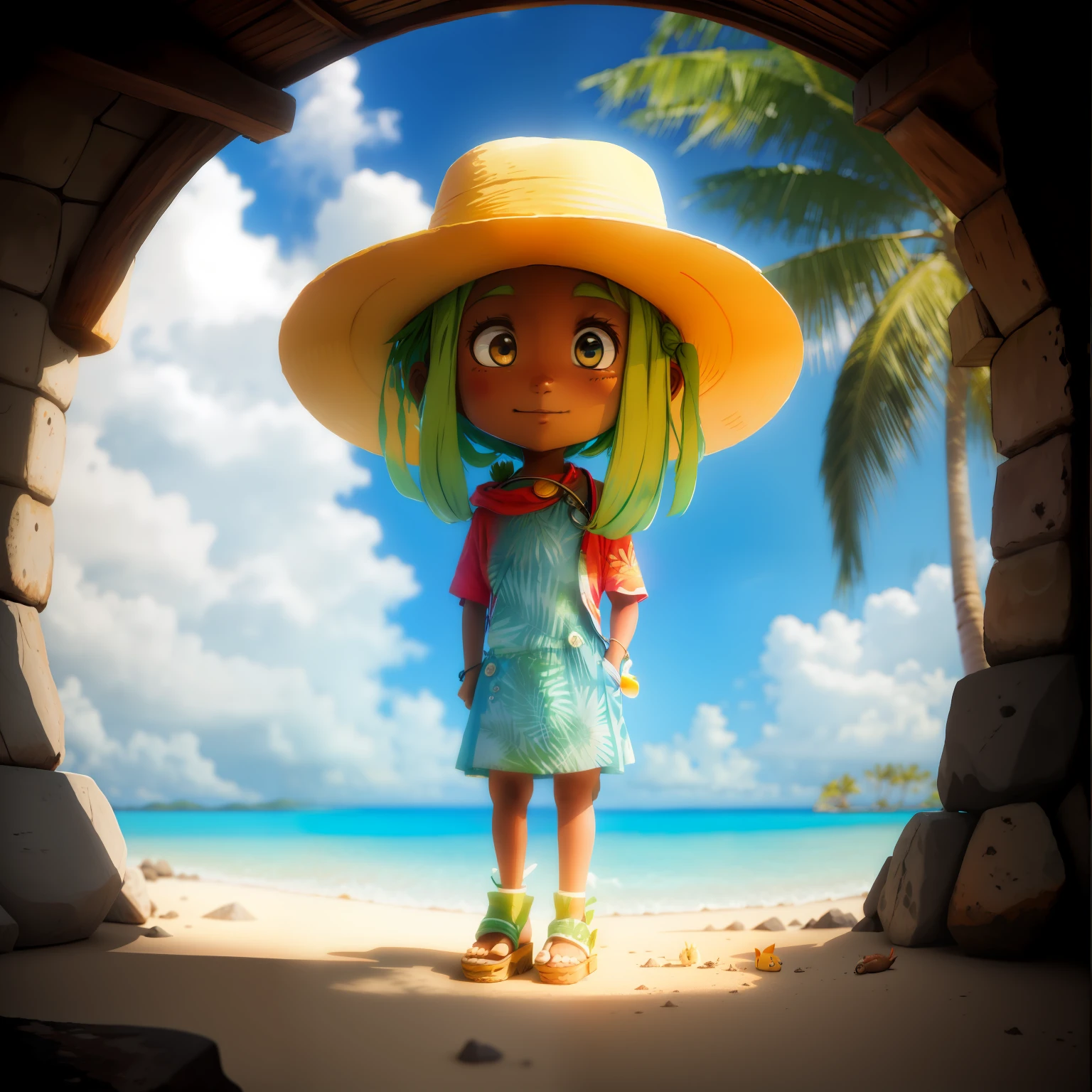 Kizi,On a tropical island