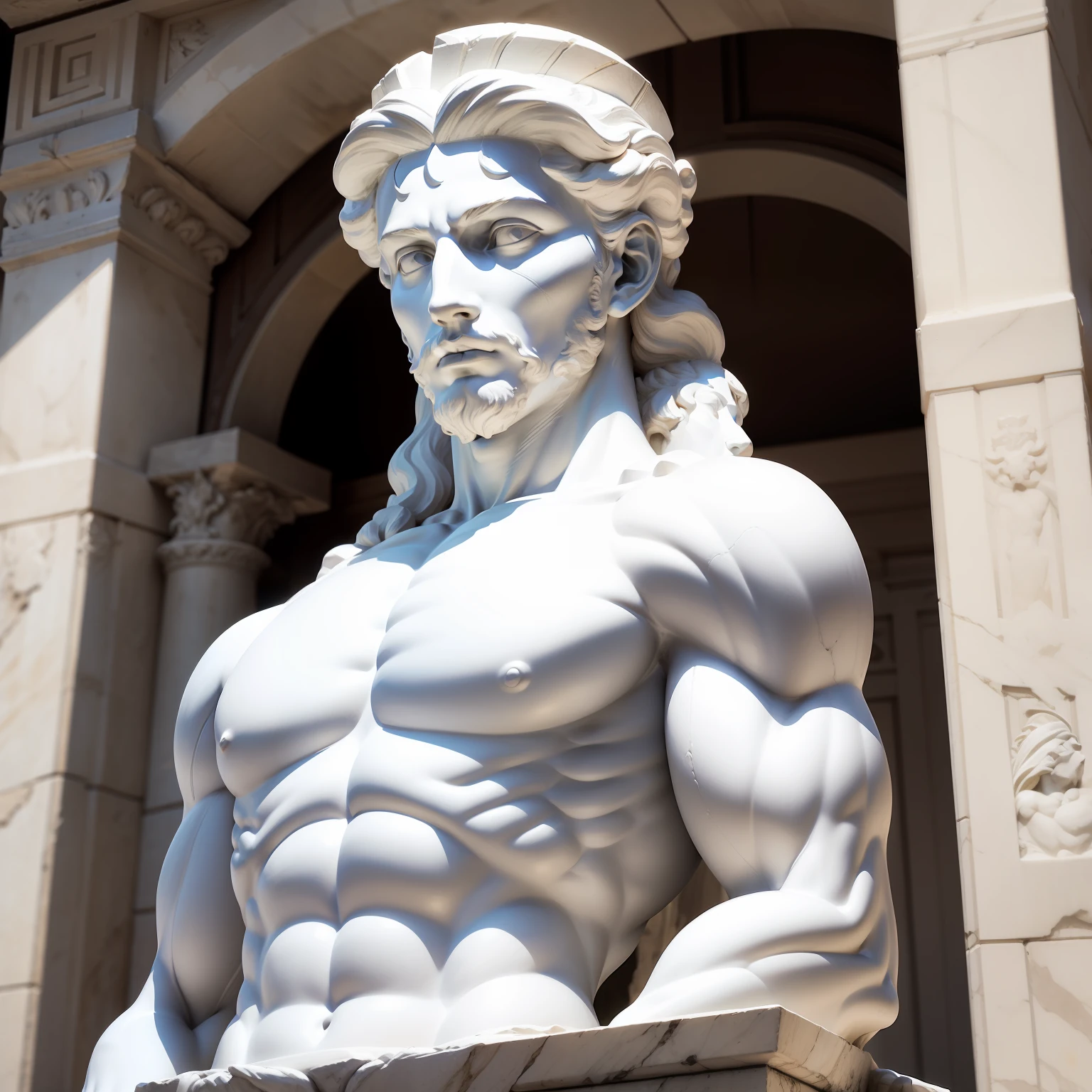 Greek statue of greek gods white color.