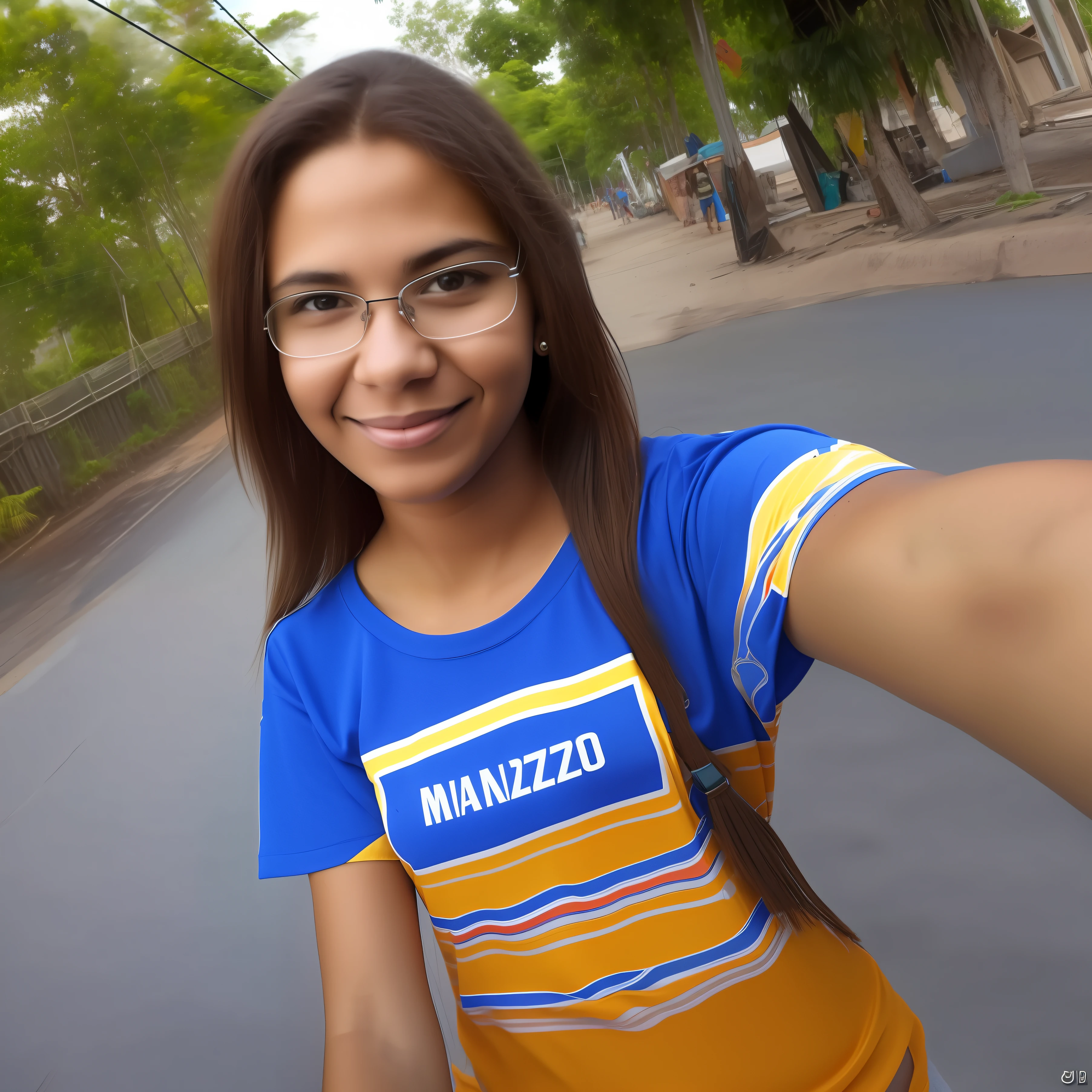 Foto de uma jovem brasileira de 23 anos na cidade de Manaus em pose pra selfie