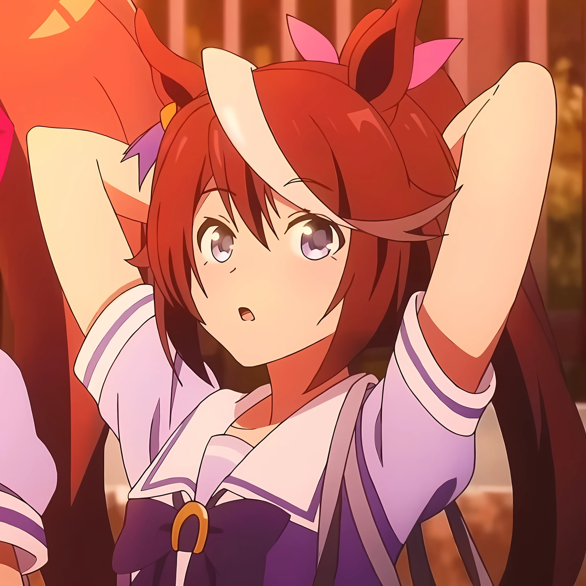 Anime characters in uniform standing in front of the fence, Ayaka Genshin impact, symphogear, Also, screenshot from the anime film, Today's featured anime stills, still from tv anime, animated still, Mcross Delta, konosuba anime style, in the anime film, anime visual of a cute girl, no game no life