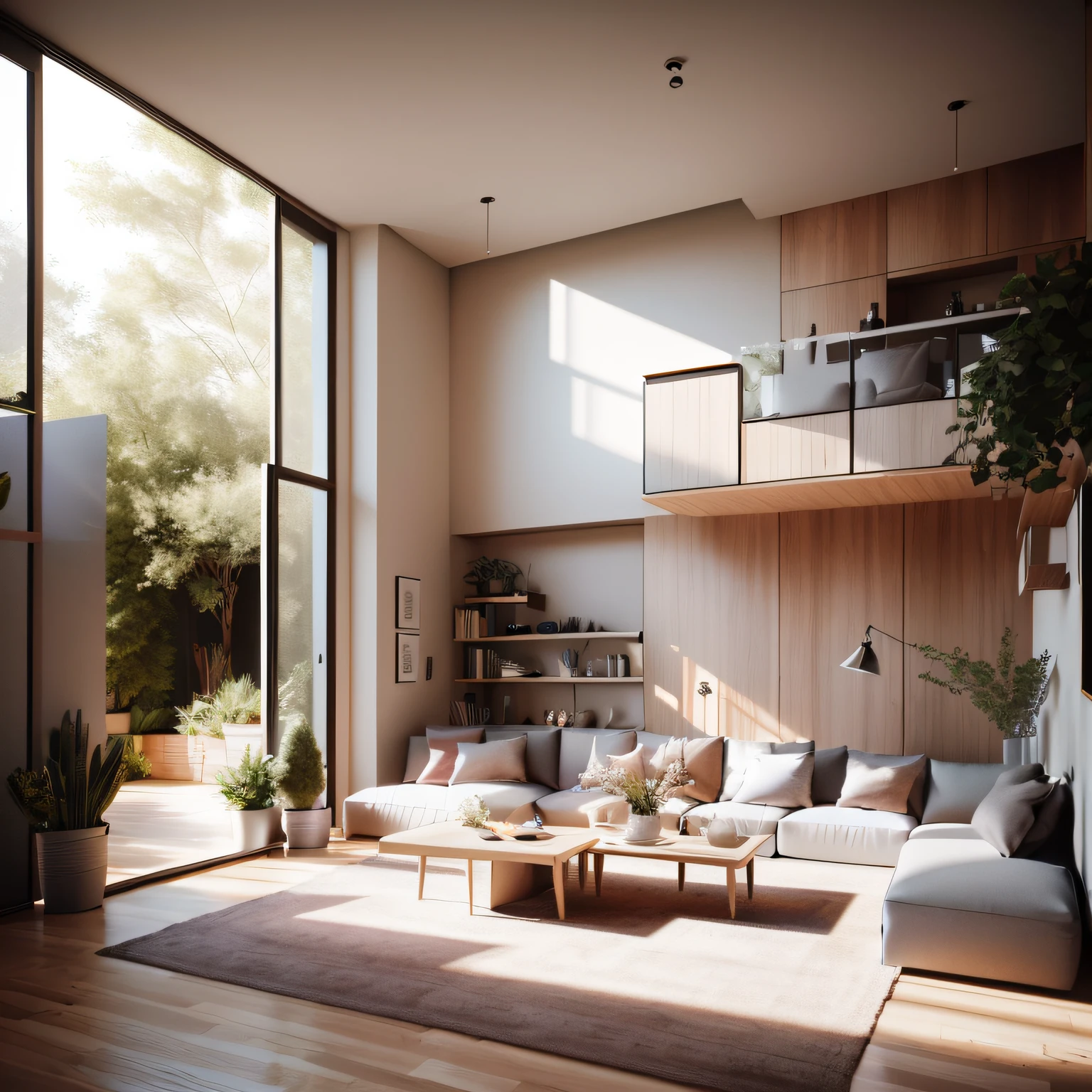 livingroom(sofas、with coffee table)there is a, archviz, realistic physical rendering, vray 8k render, natural realistic render, detailed archviz render, Rendered in Corona, Detailed natural light, rendered in lumion pro, 8K Vray Rendering, high quality render, vray rendered, V - Ray Render 8K UHD