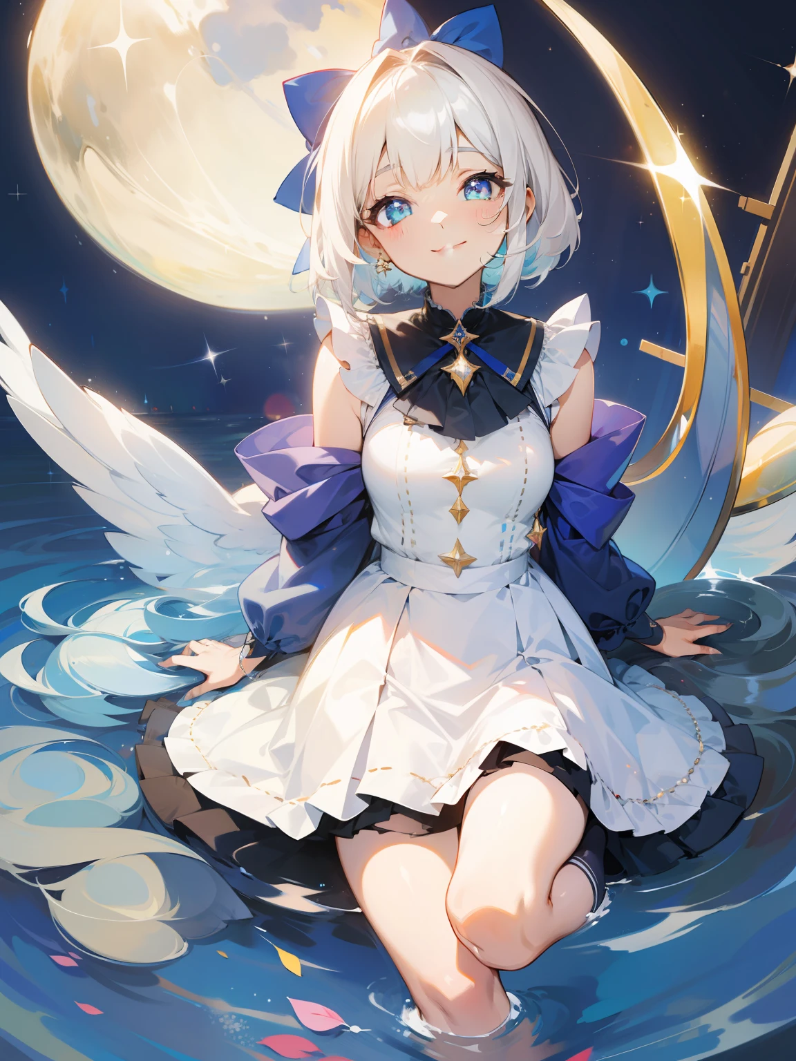 Sparkling eyes、a smile