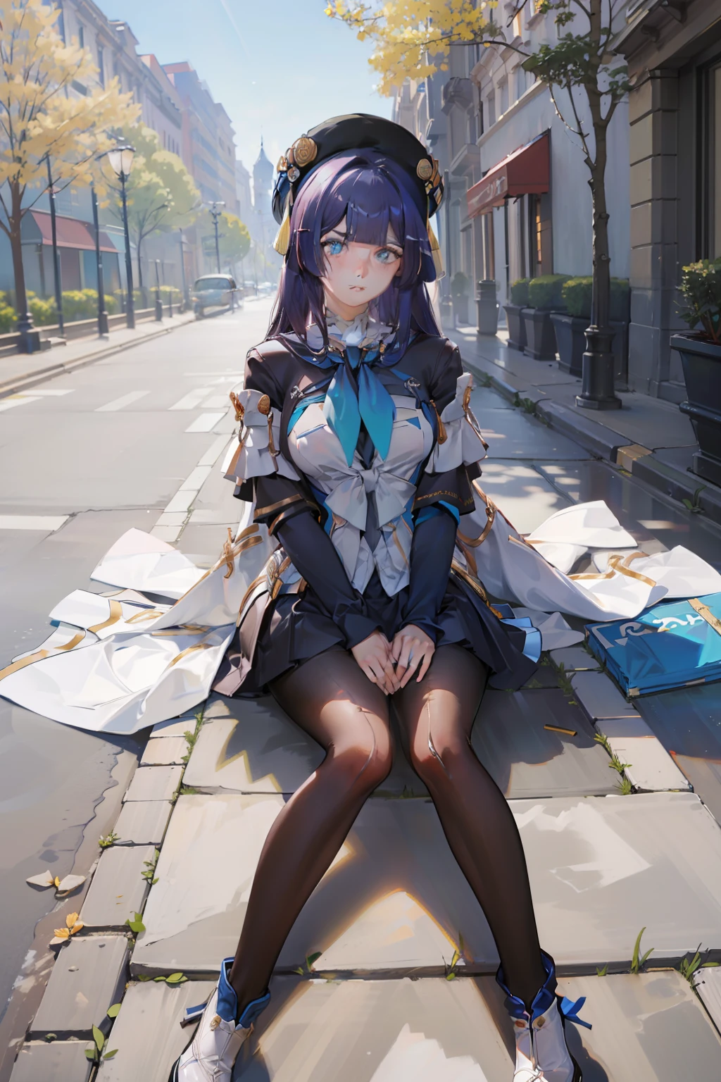 (masterpiece),best quality, expressive eyes, perfect face, 1girl,
big breast, H-cup, good breast, beautiful, gorgeous,anime,girl,lora, PelaV4, pantyhose, w sitting,w sitting on ground, legs on ground,arms between legs,both arms between legs,hands between thighs