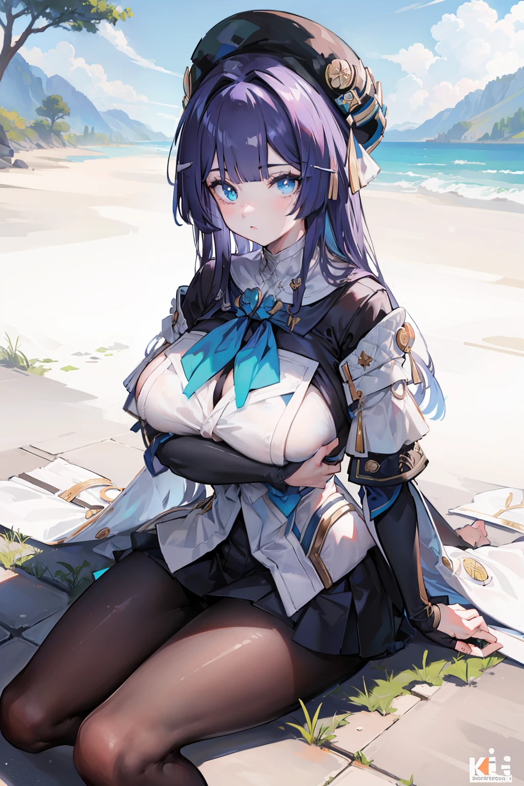 (masterpiece),best quality, expressive eyes, perfect face, 1girl,
big breast, H-cup, good breast, beautiful, gorgeous,anime,girl,lora, PelaV4, pantyhose, w sitting,w sitting on ground, legs on ground,arms between legs,both arms between legs,hands between thighs