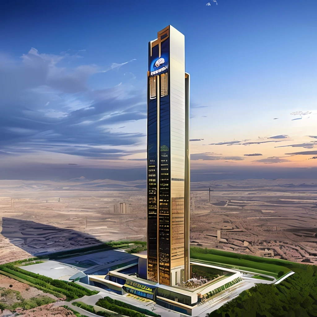 Mashhad city 2 tower in 2030 2 tower very modern persian art