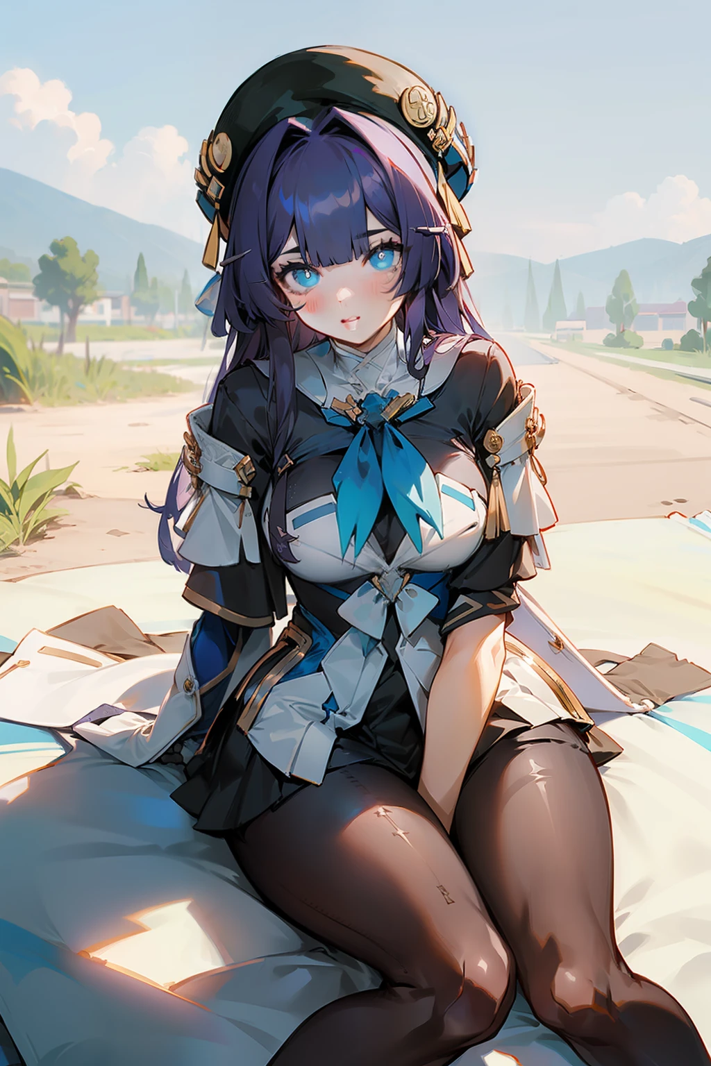 (masterpiece),best quality, expressive eyes, perfect face, 1girl,
big breast, H-cup, good breast, beautiful, gorgeous,anime,girl,lora, PelaV4, pantyhose, w sitting,w sitting on ground, legs on ground,arms between legs,both arms between legs,hands between thighs