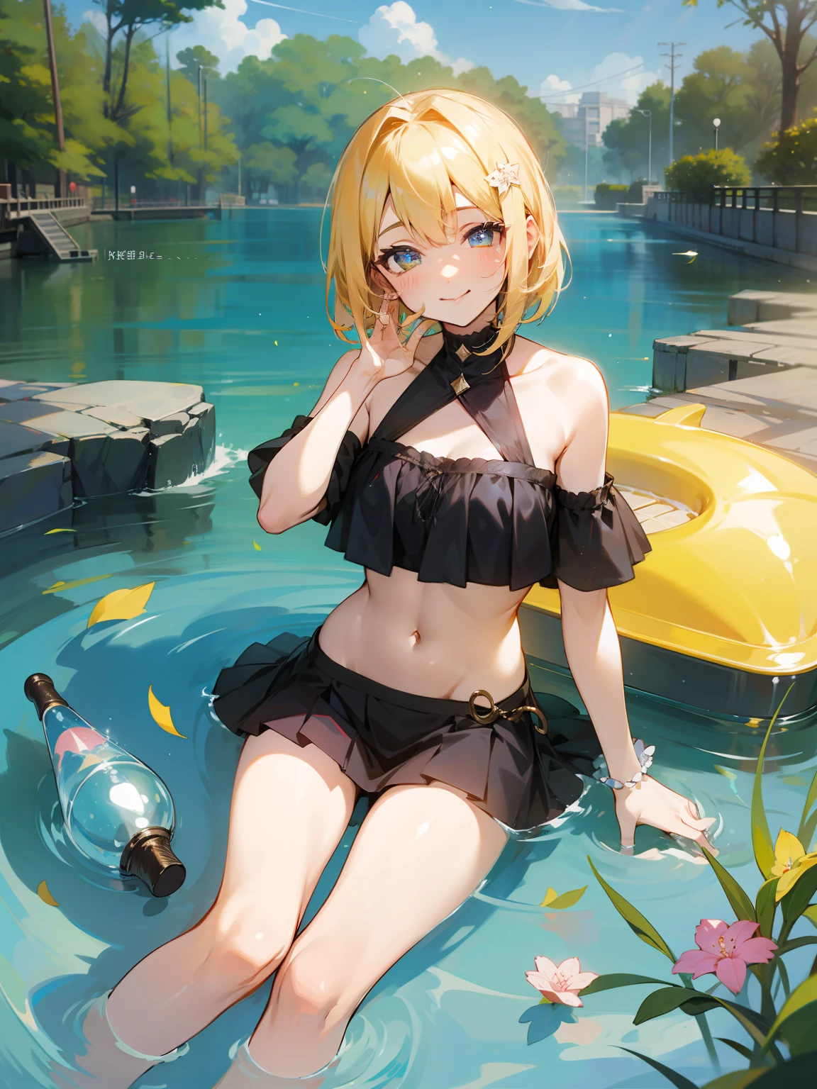 Sparkling eyes、a smile