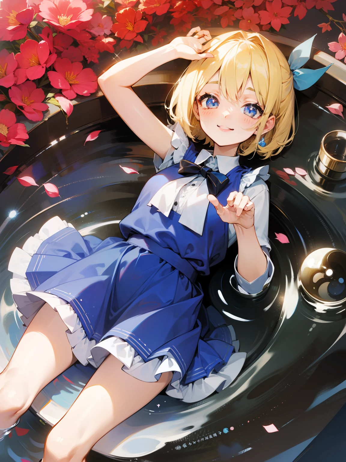 Sparkling eyes、a smile