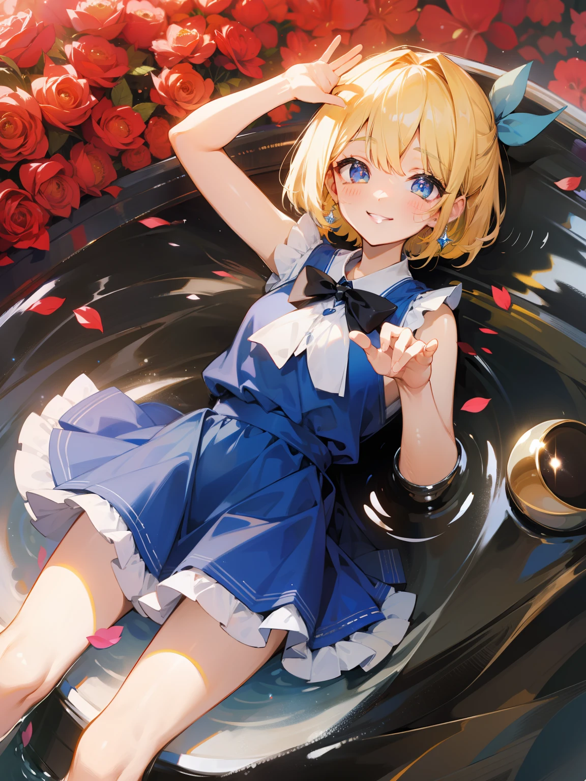 Sparkling eyes、a smile