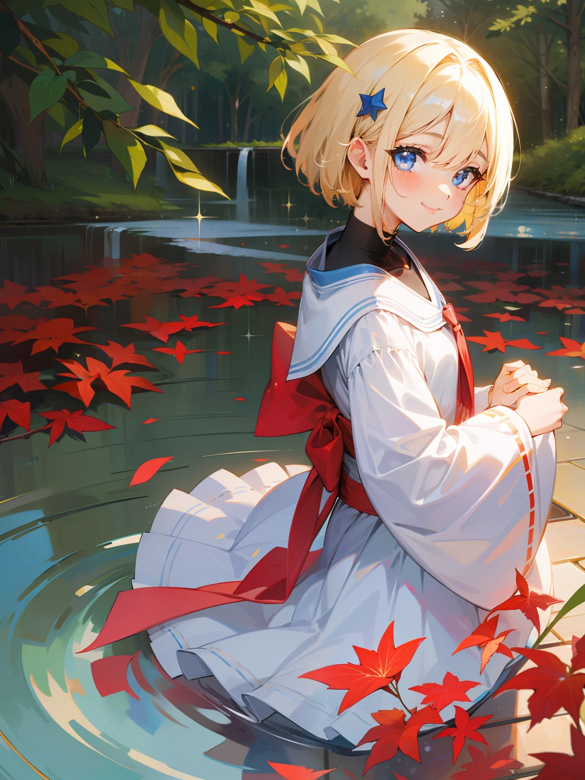 Sparkling eyes、a smile