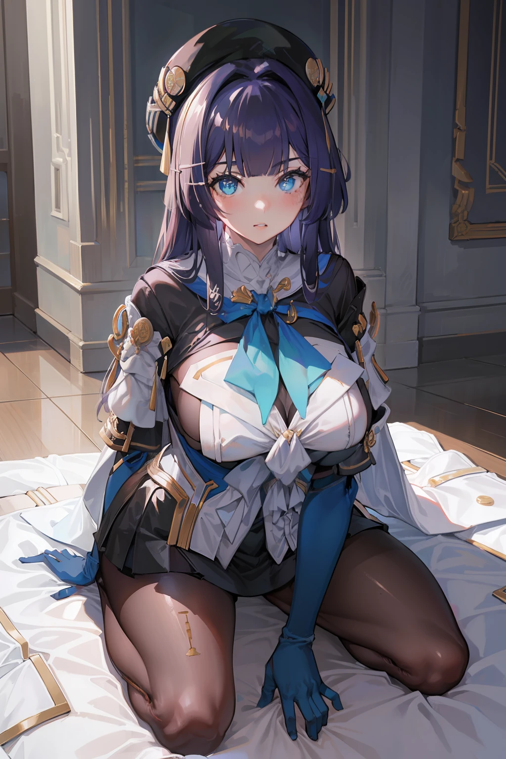 (masterpiece),best quality, expressive eyes, perfect face, 1girl,
big breast, H-cup, good breast, beautiful, gorgeous,anime,girl,lora, PelaV4, pantyhose, w sitting,on all fours