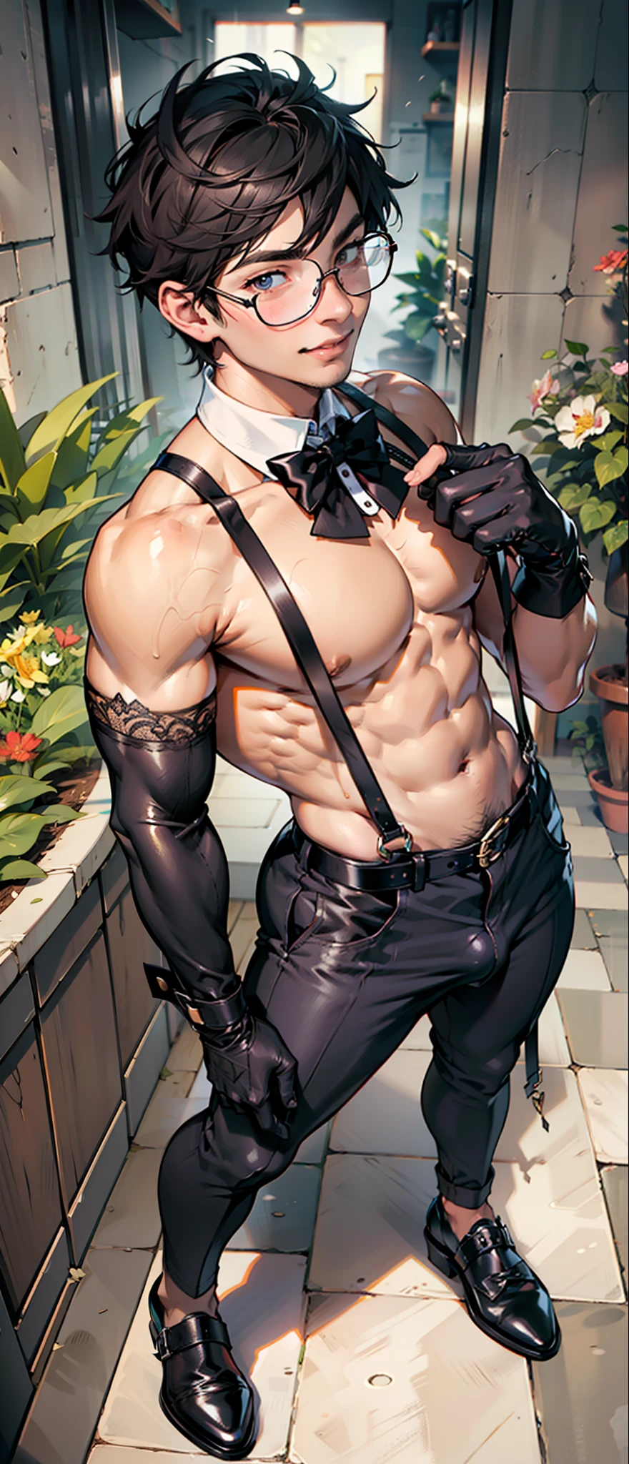 NSFW、masterpiece、A highly detailed、profetional lighting、pretty skin、illustratio、4 men、gay、perspiring、slutty clothes、teats、pene、buttock、Insert into the buttocks、masturbation 、Rubbing the、Crowds、gargantilha、A dark-haired、short-haired、luxury hotel、garden、florals、natta、a bow tie、Orgy、smil、eye glass、gloves、suspenders、garterbelts、corsets、srestrained、bunny、Nipple masturbation、Male 、male people、Guys only、Beautiful Boys、Full Body Bunny、