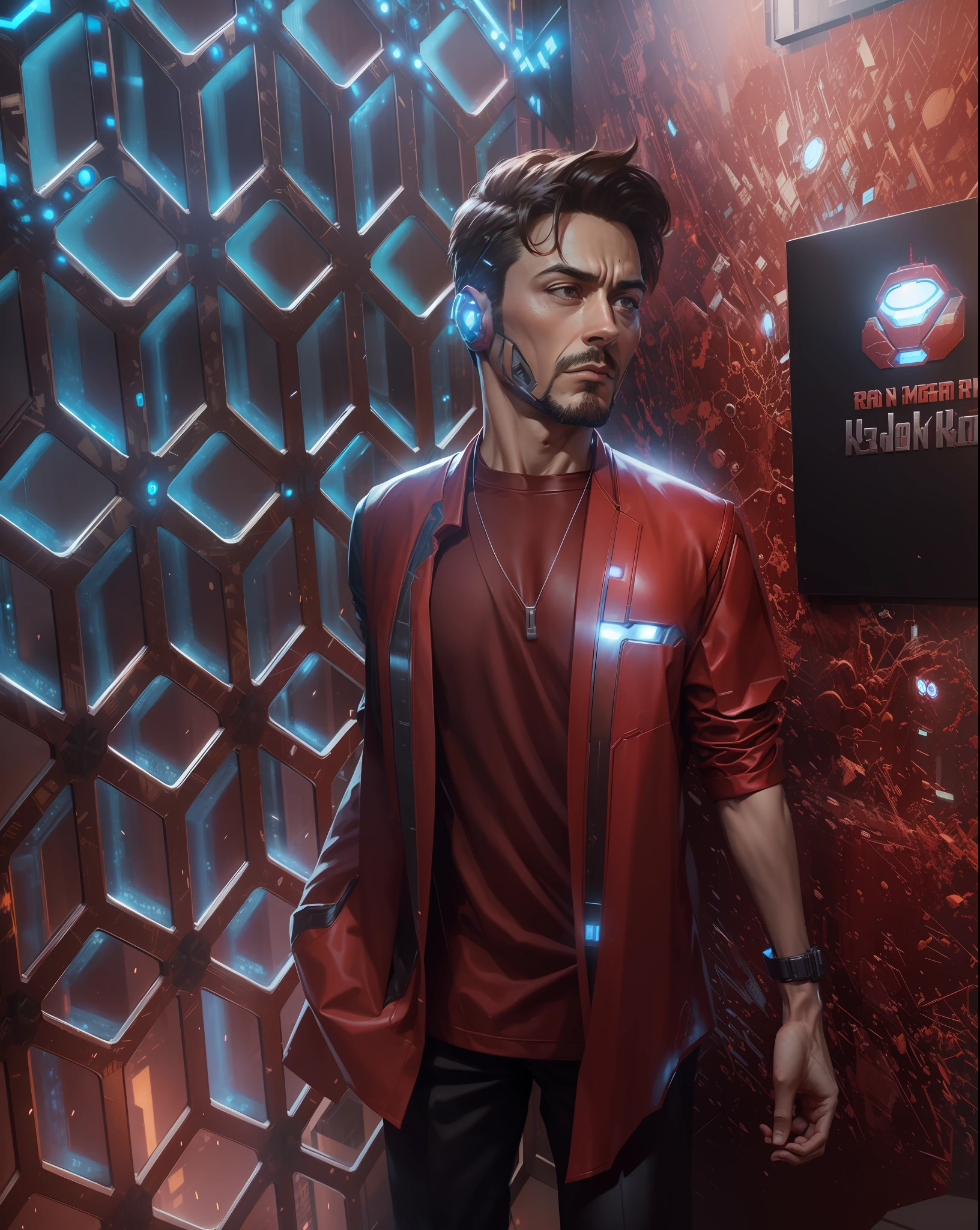in a suit of iron man standing in front of a building, iron man, like ironman, cyberpunk iron man, ironman, hq 4k wallpaper, as iron man, cinematic body shot, cinematic full body shot, hero pose colorful city lighting, marvel style, covered in full metal armor, hq 4k phone wallpaper