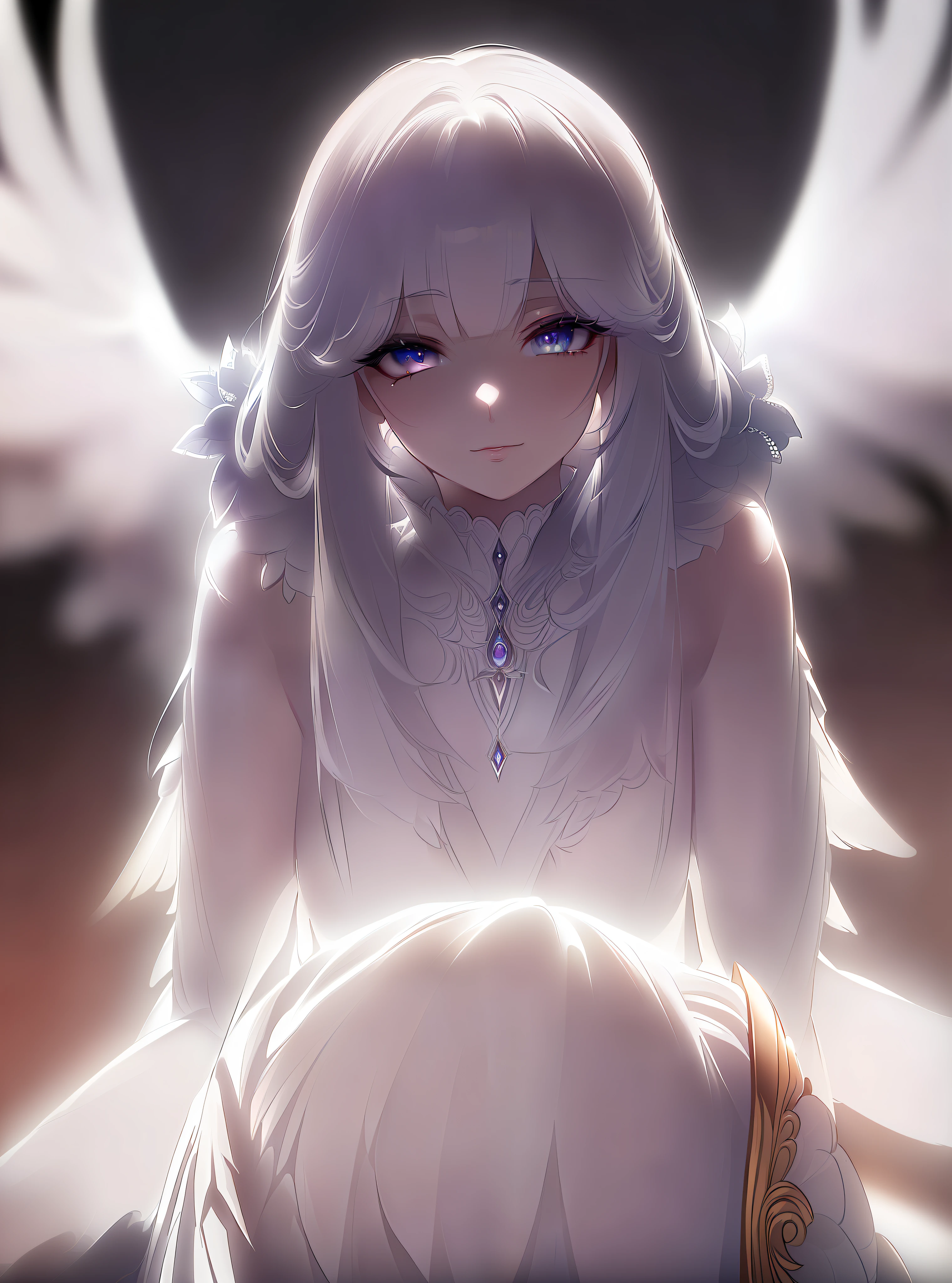 hyper-detailing,large wings,Elaborate Eyes,Ultra-detailed eyes,delicated face