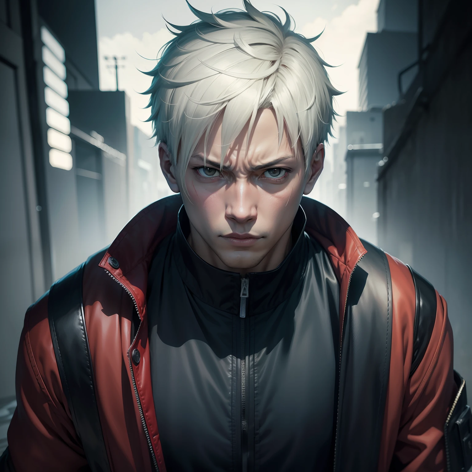 estilo anime, satoru gojo, jujutsu kaisen, close no rosto, realista