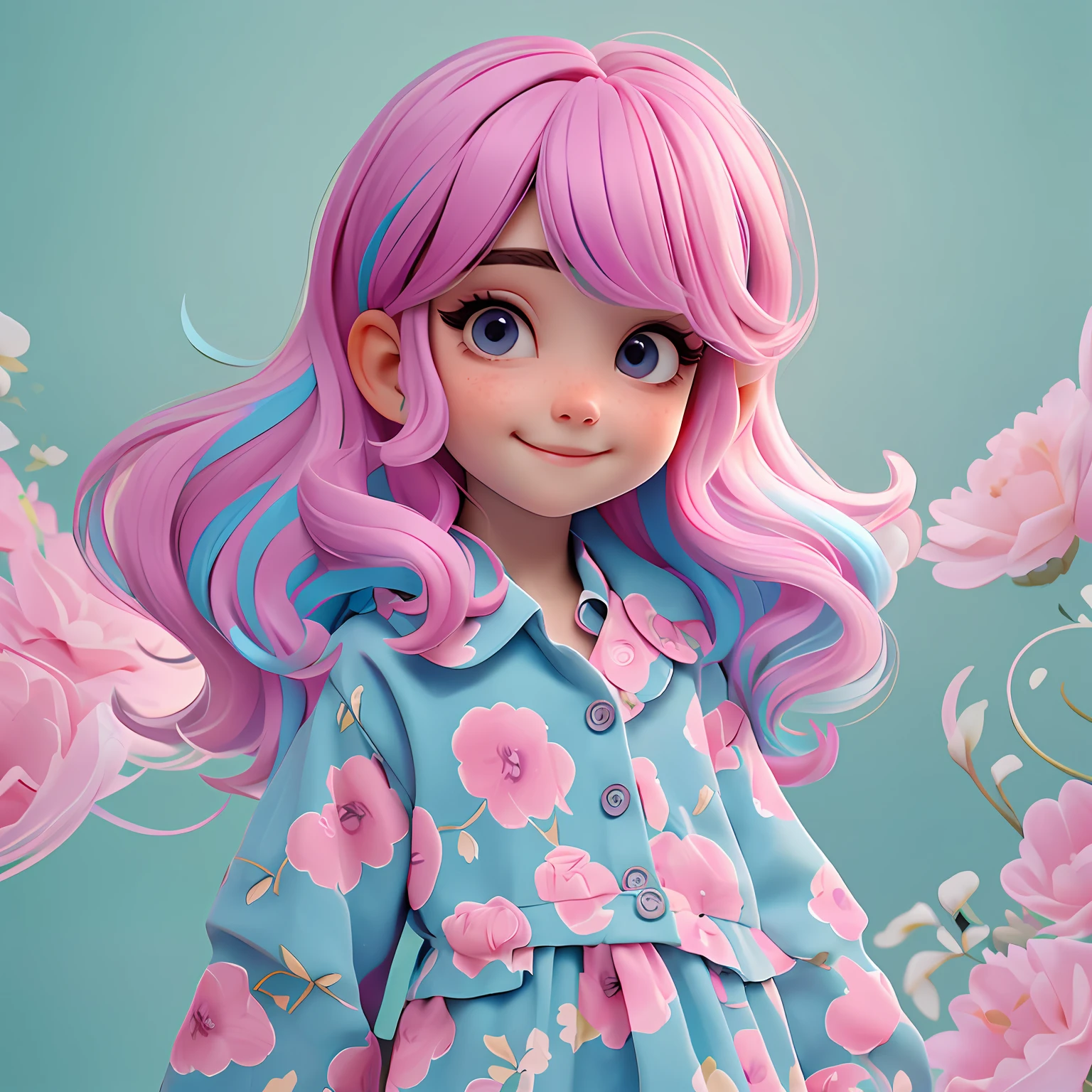 um loli menino, Your hair is stuck, pavor, multicolorido, roupas leves, corpo inteiro, The background is filled with a pastel shade, evoking a sense of lightness and happiness.