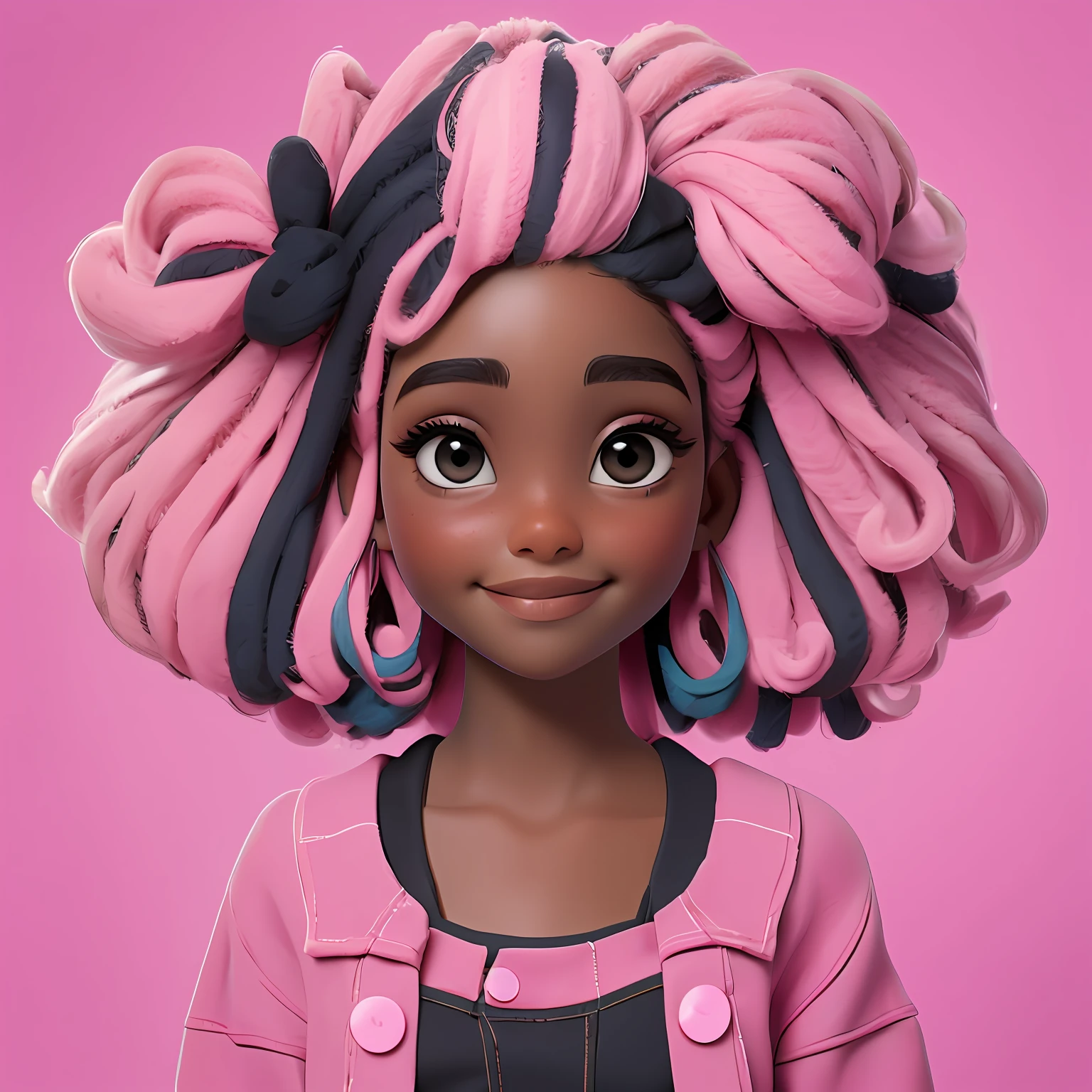 uma loli menina ?????, Your hair is stuck, afro, multicolorido, moleton, capuz, corpo inteiro, The background is filled with a pastel shade, evoking a sense of lightness and happiness.
