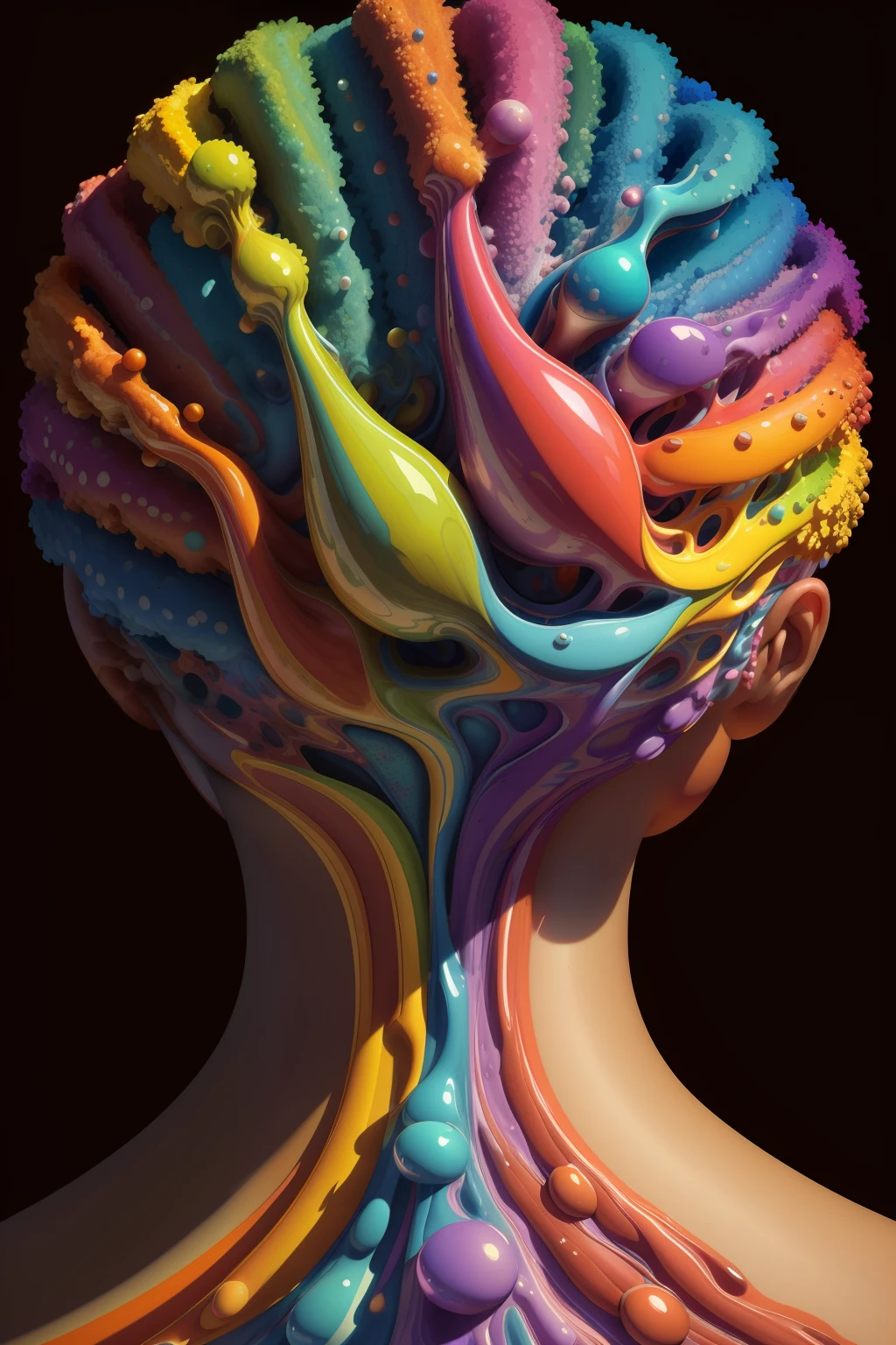 una o varias manos, en varias posiciones y ambientes, pintura digital ultra realista multicolor, colores vivos, efectos de estilo de Alberto Severo, gotas salpicaduras, efectos 3D, Ultra HD, Obra de arte Mano con cinco dedos, Anatomically correct
